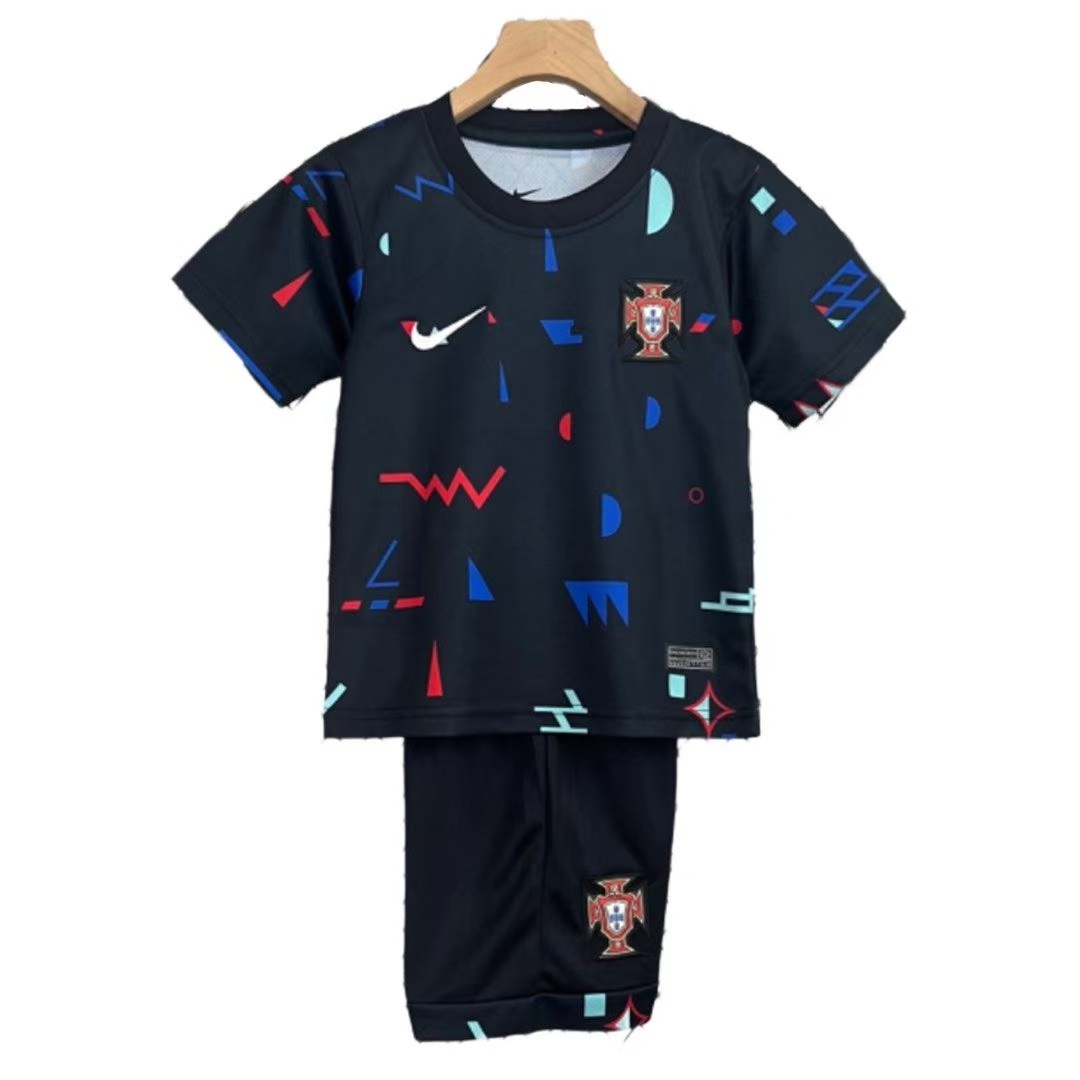 2024 Portugal Grey Training Kid Kits Youth Apparels Sport Jersey