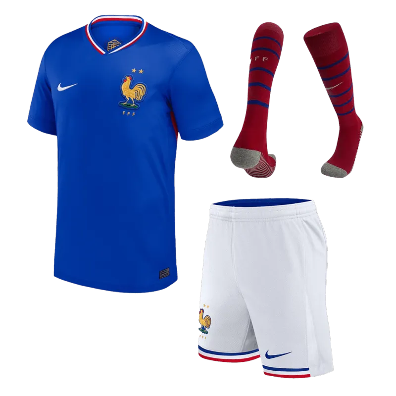 2024 France Nation Home Whole Kit(Jersey+Shorts+Socks) Euro