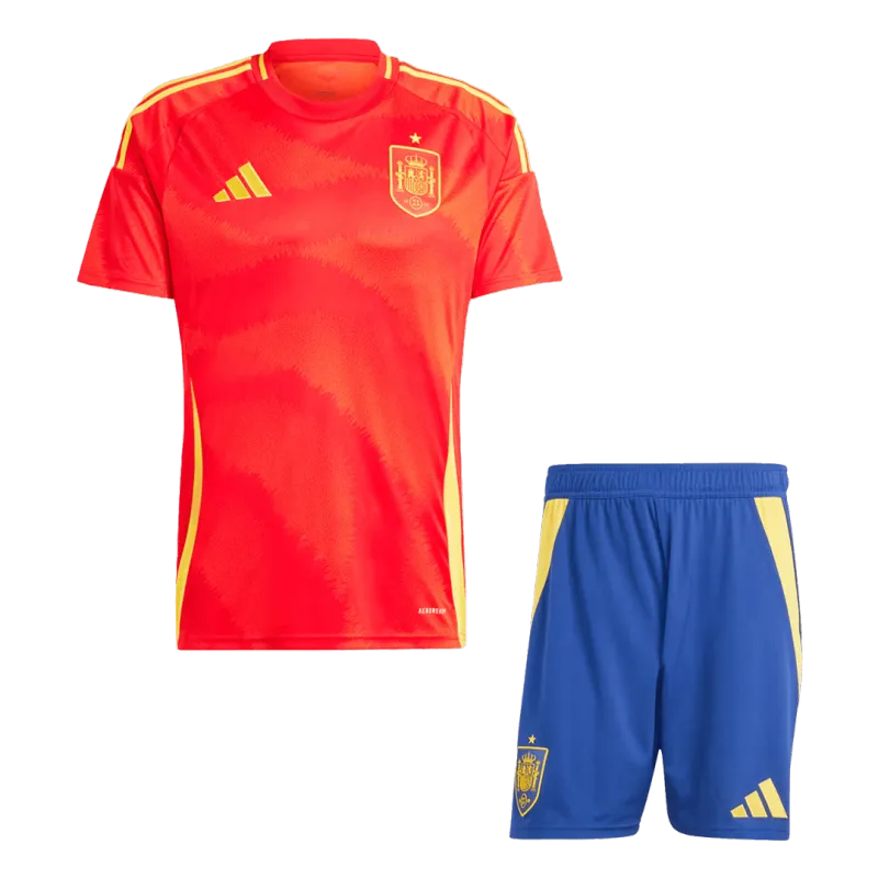 2024 Spain Nation Home Kit(Jersey+Shorts) Soccer Apparels Euro