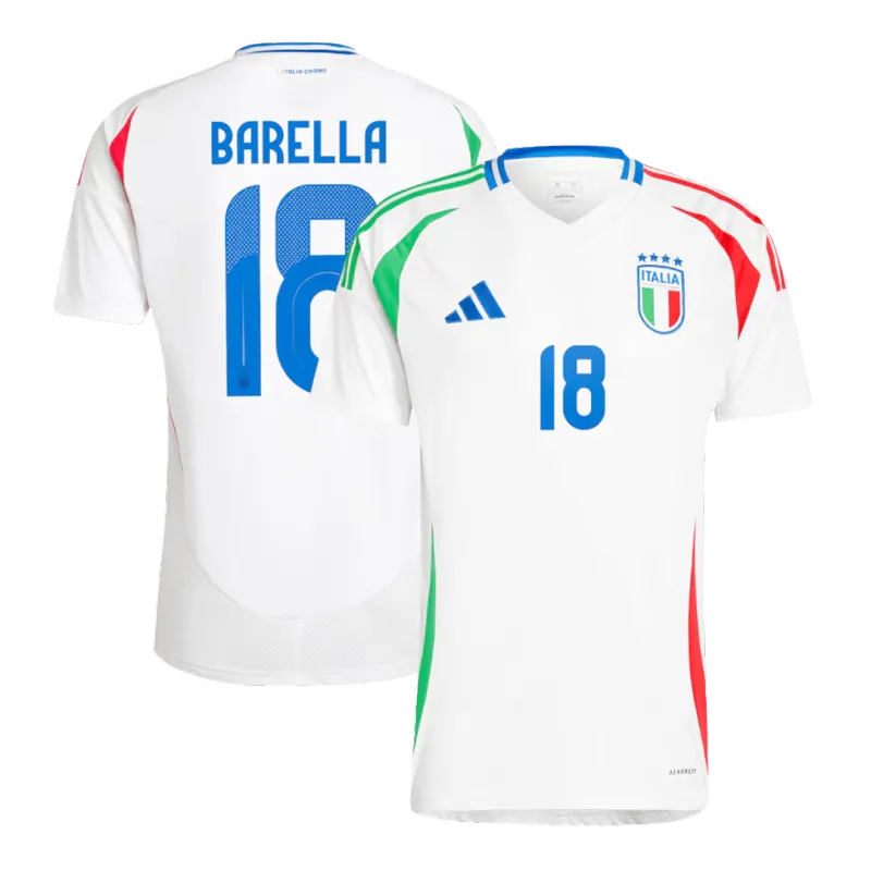 2024 EURO Italy Away Jersey BARELLA #18 CHIESA #14 DIMARCO #3