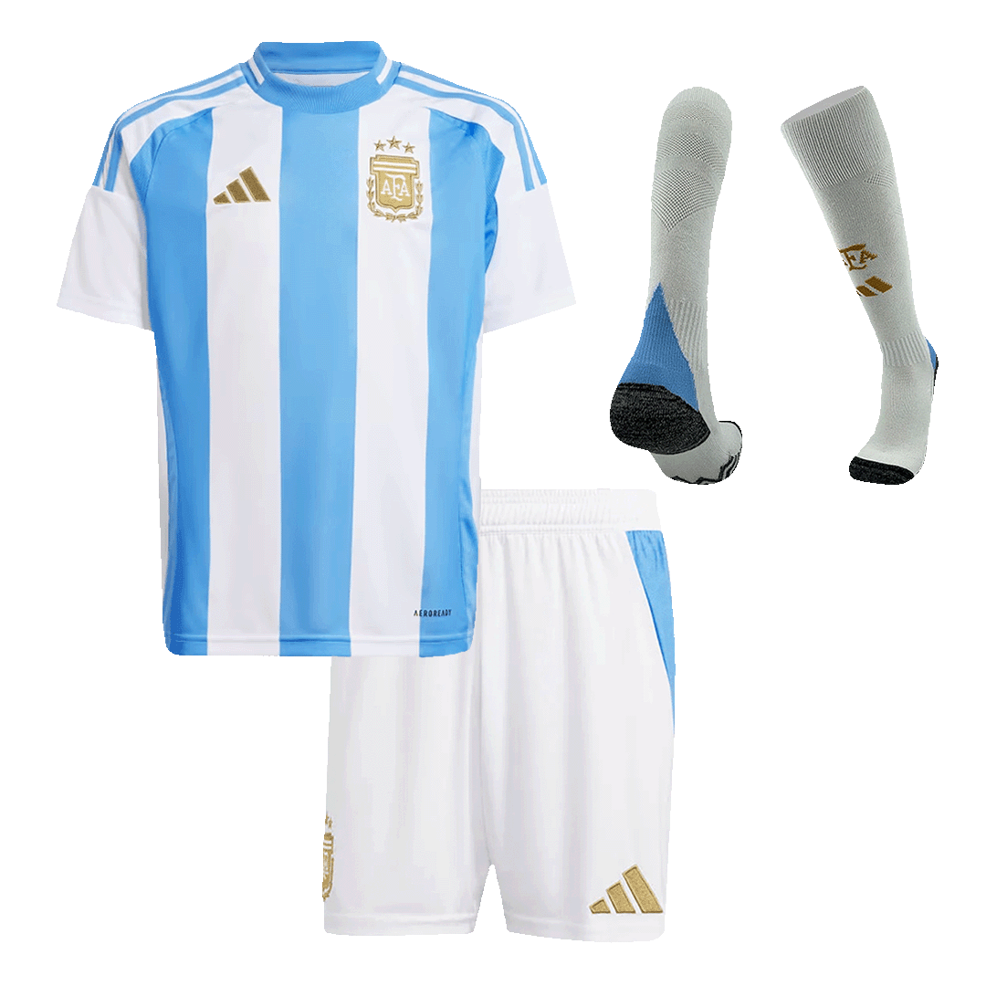 Kids Argentina Custom Home Full Soccer Kits 2024