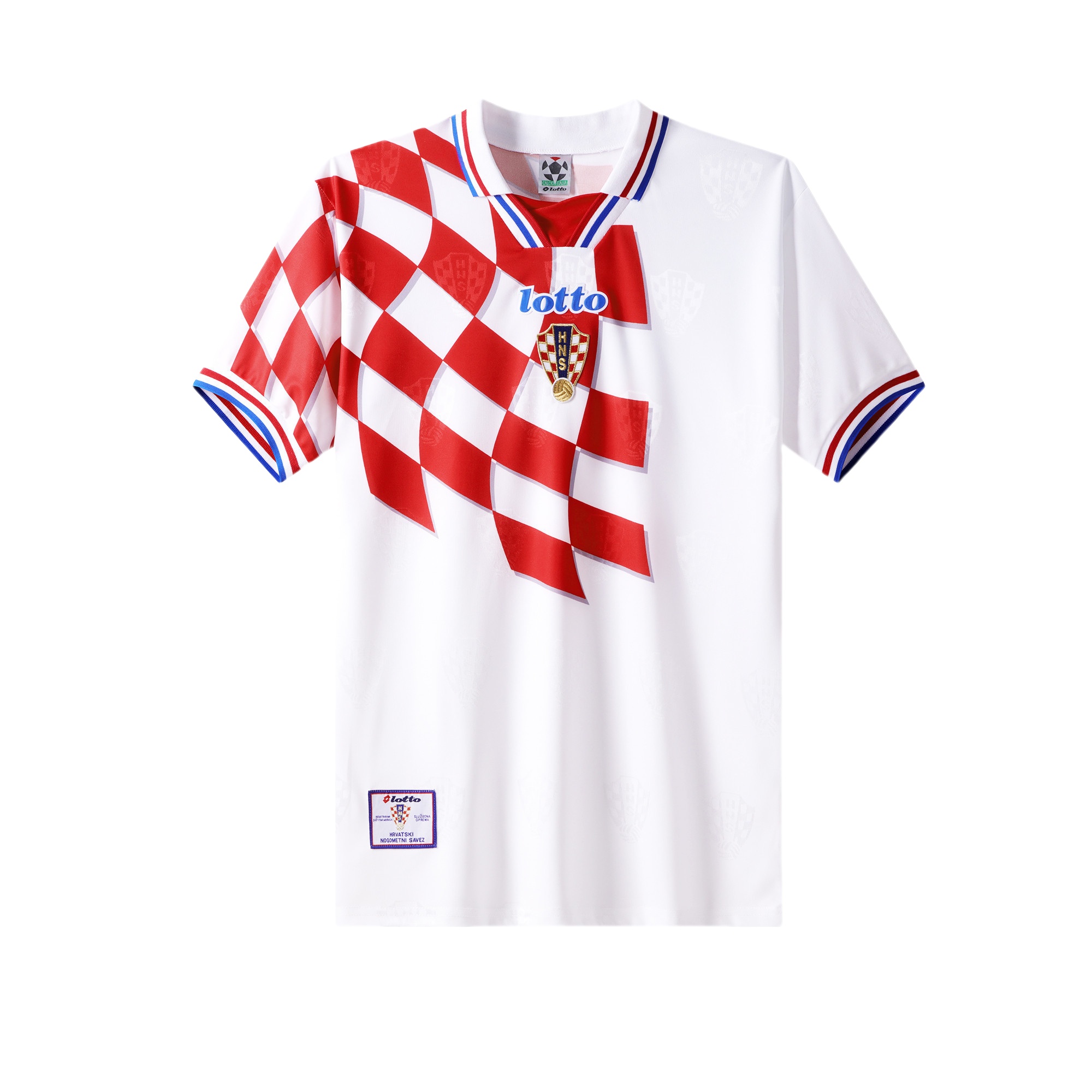 Croatia Nation Retro Men Jersey Home World Cup White 1998