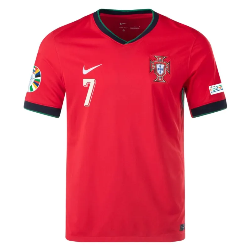 2024 Portugal Nation Home Ronaldo #7 R. Leão #17 Pepe #3 Jersey Euro