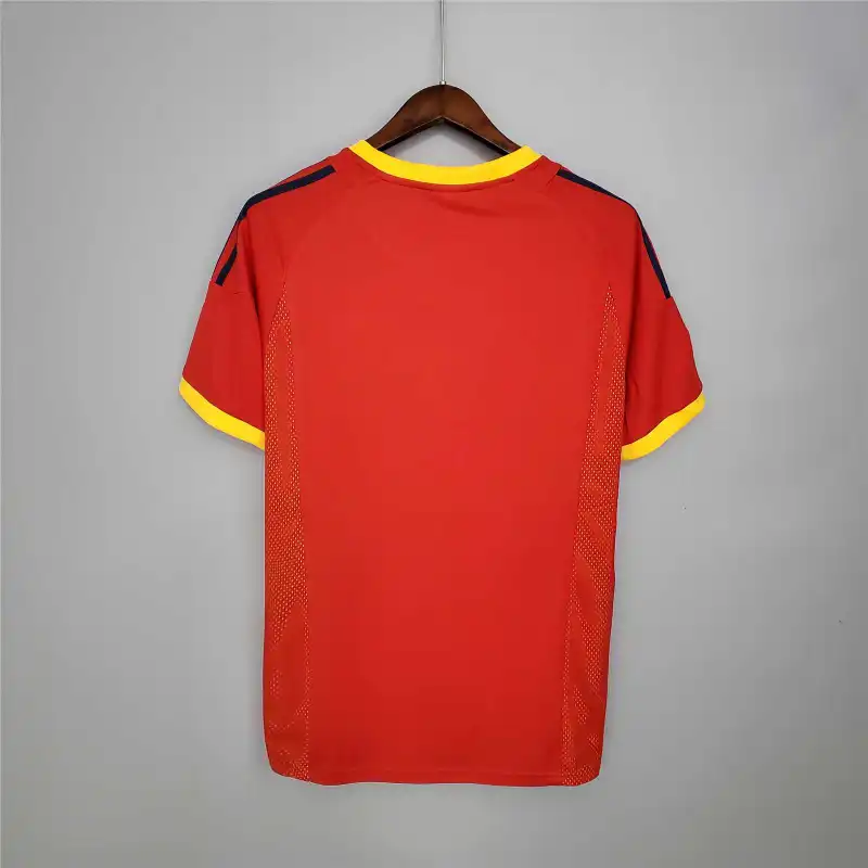 2002 Spain Nation Retro Jersey Home World Cup