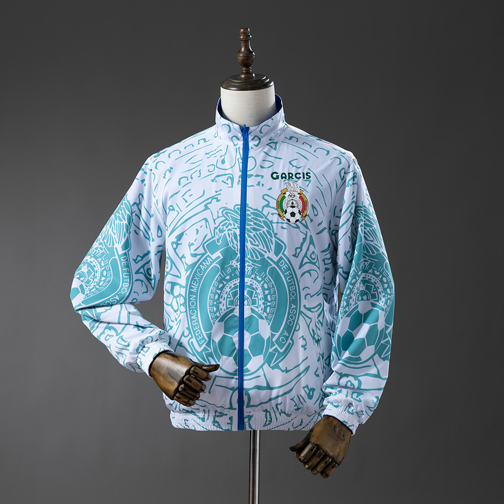 Mexico Reversible Jacket Windbreaker - White & Blue