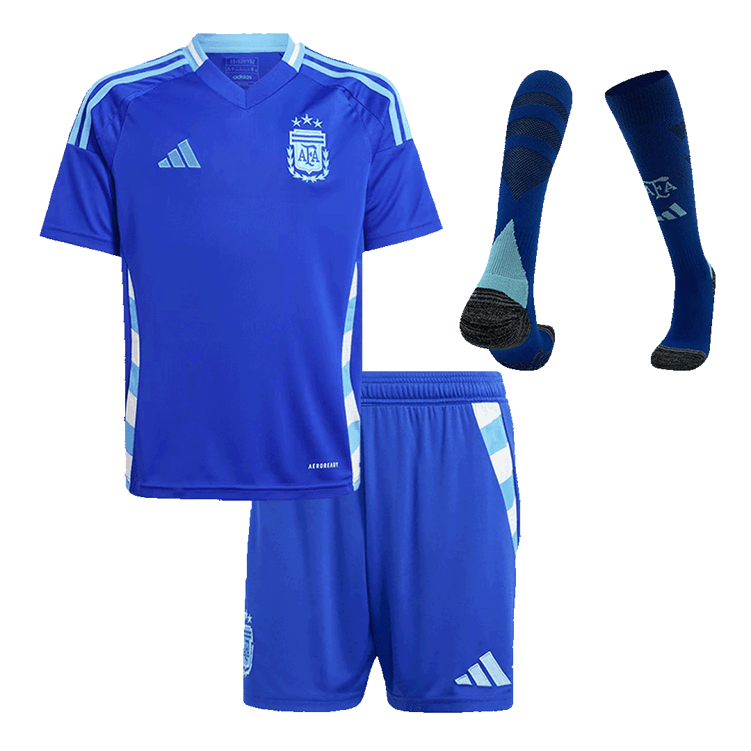 Kids Argentina Custom Away Full Soccer Kits 2024