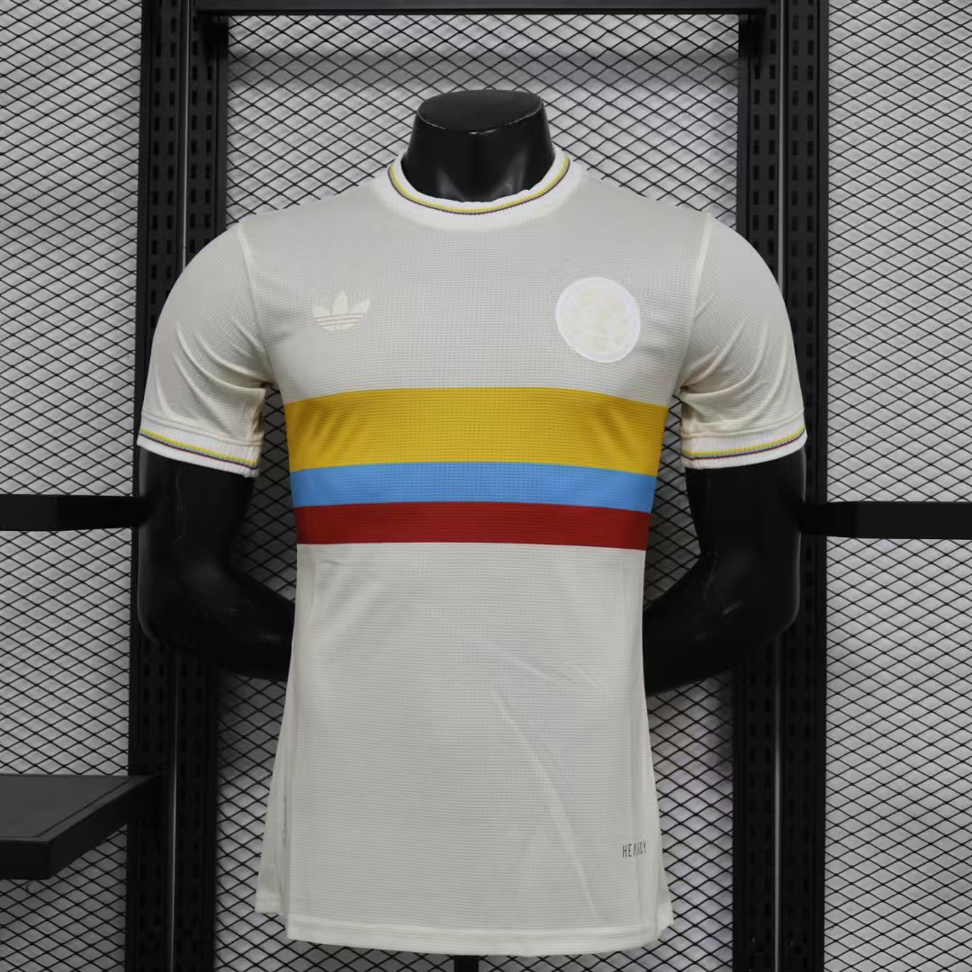2024-25 Colombia Nation Jacquard 100th Anniversary Edition Player Version Football Jersey Soccer Shirt