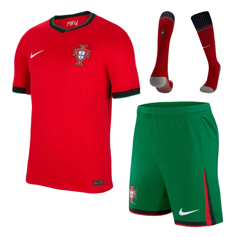2024  Portugal Nation Home Whole Kit(Jersey+Shorts+Socks) Euro