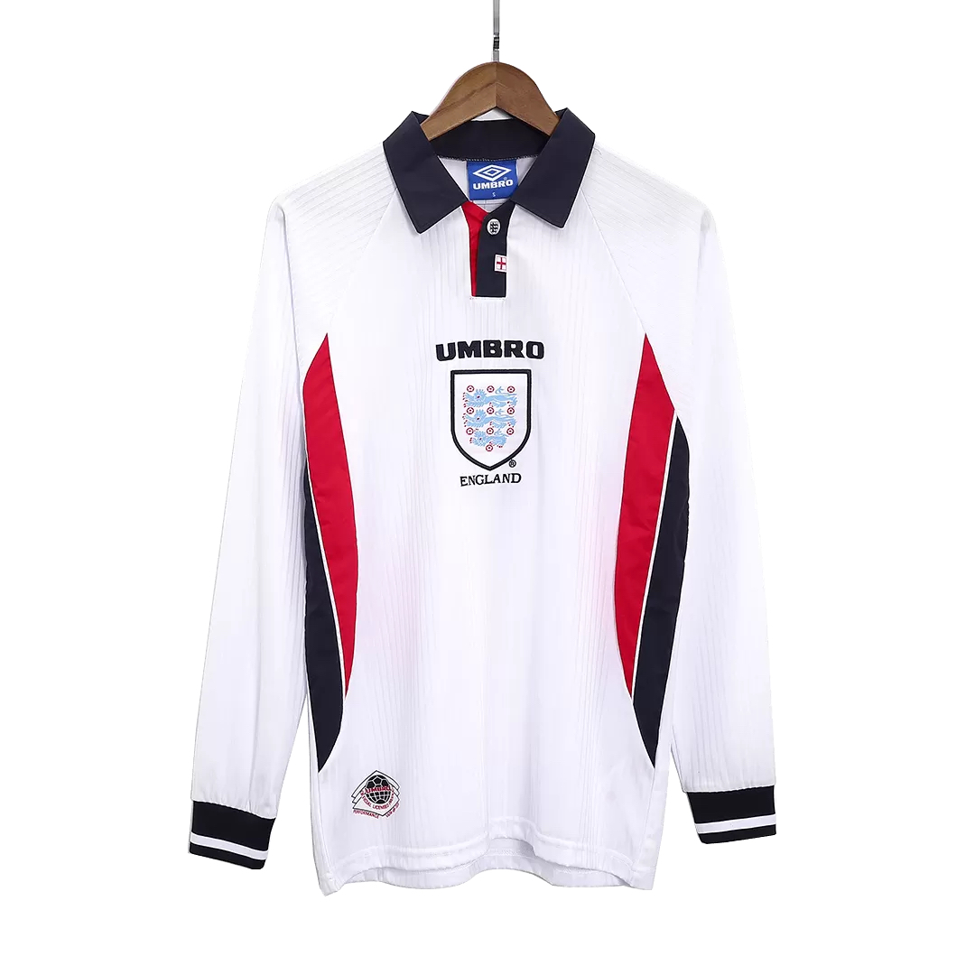 England World Cup 1998 Retro Long Sleeve Jersey Home