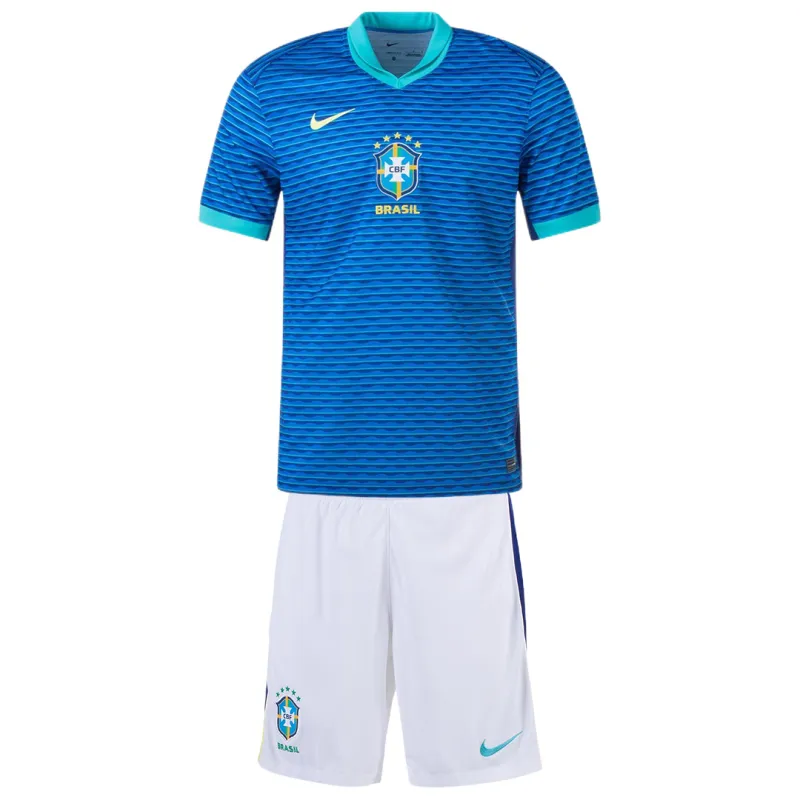 Kids Brazil Custom Away Soccer Kits 2024