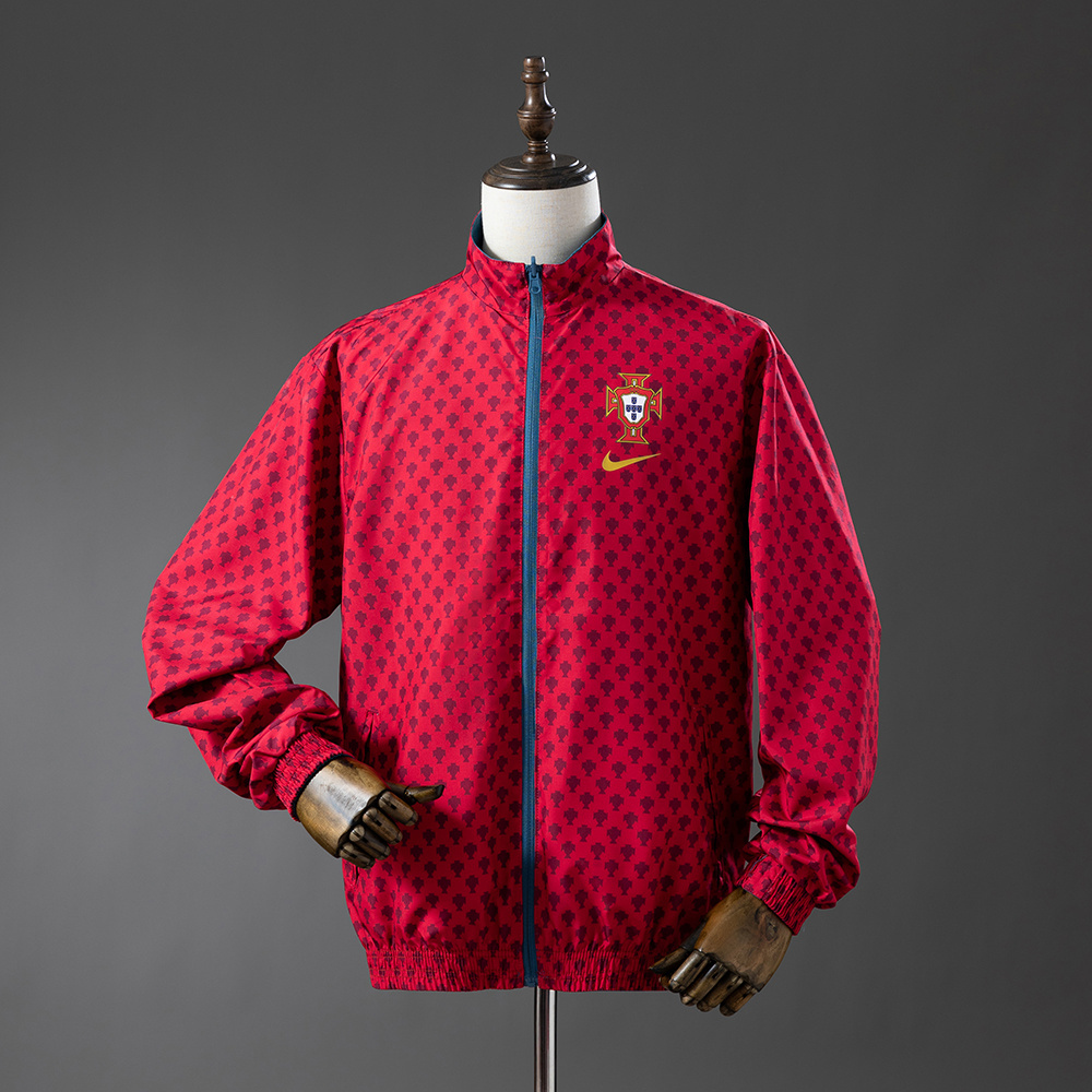 Portugal Reversible Jacket Windbreaker - Red & Cyan