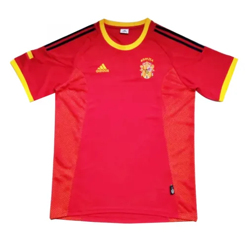 2002 Spain Nation Retro Jersey Home World Cup