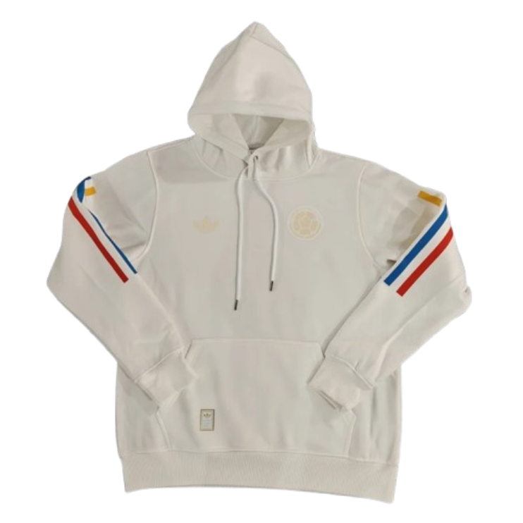 Colombia Nation 2024 100th Anniversary White Hoodie Jacket