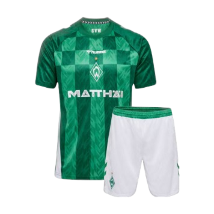 24-25 Werder Bremen Home Kids Kit Soccer Jerseys