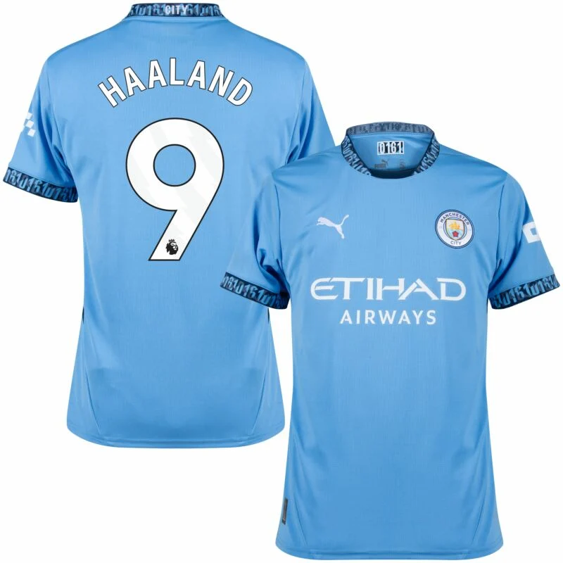 Manchester City Home Haaland 9 Shirt 2024-2025 Player version Size：S-XXL