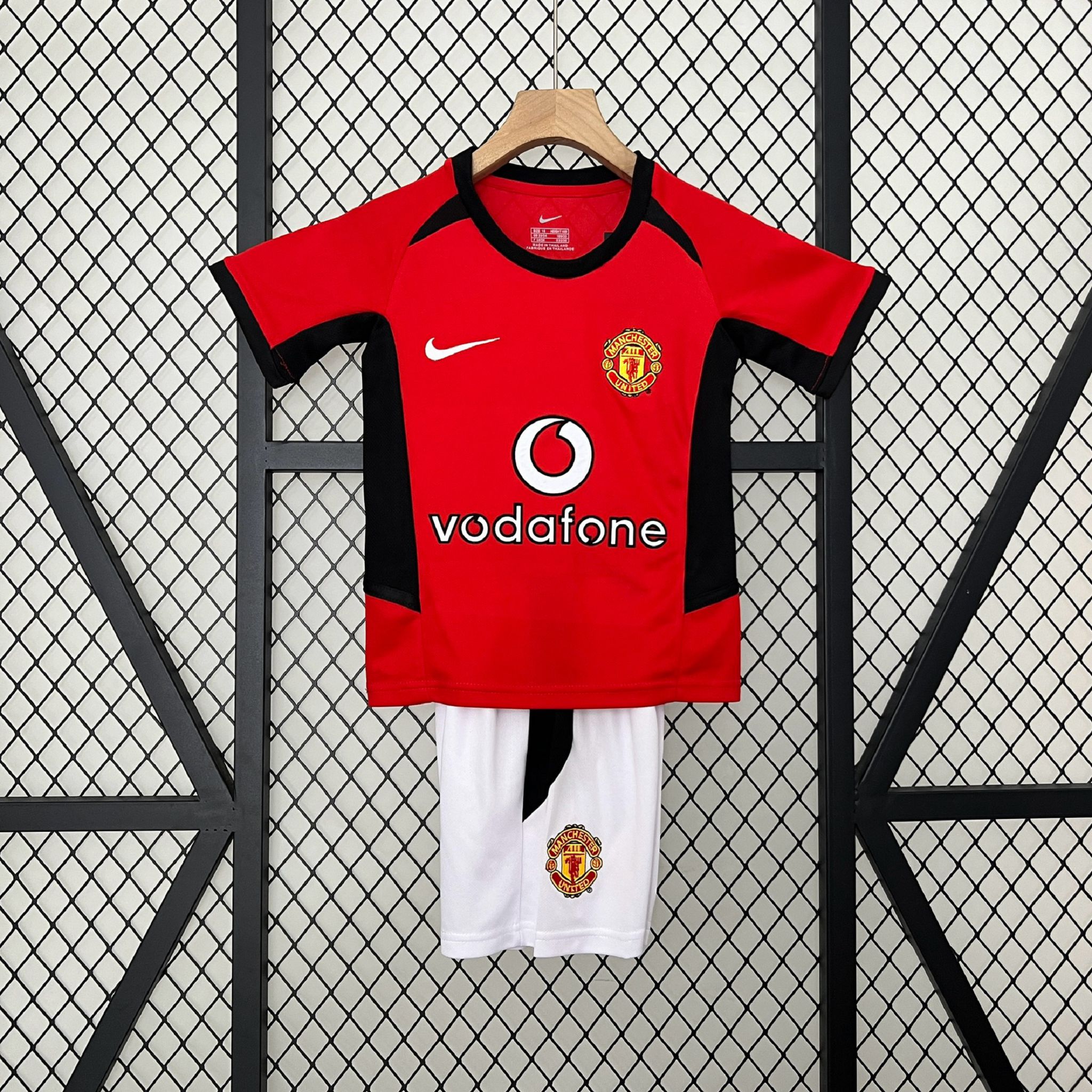 Manchester United 02-04 Home Retro Kid Kits Youth Apparels Jersey