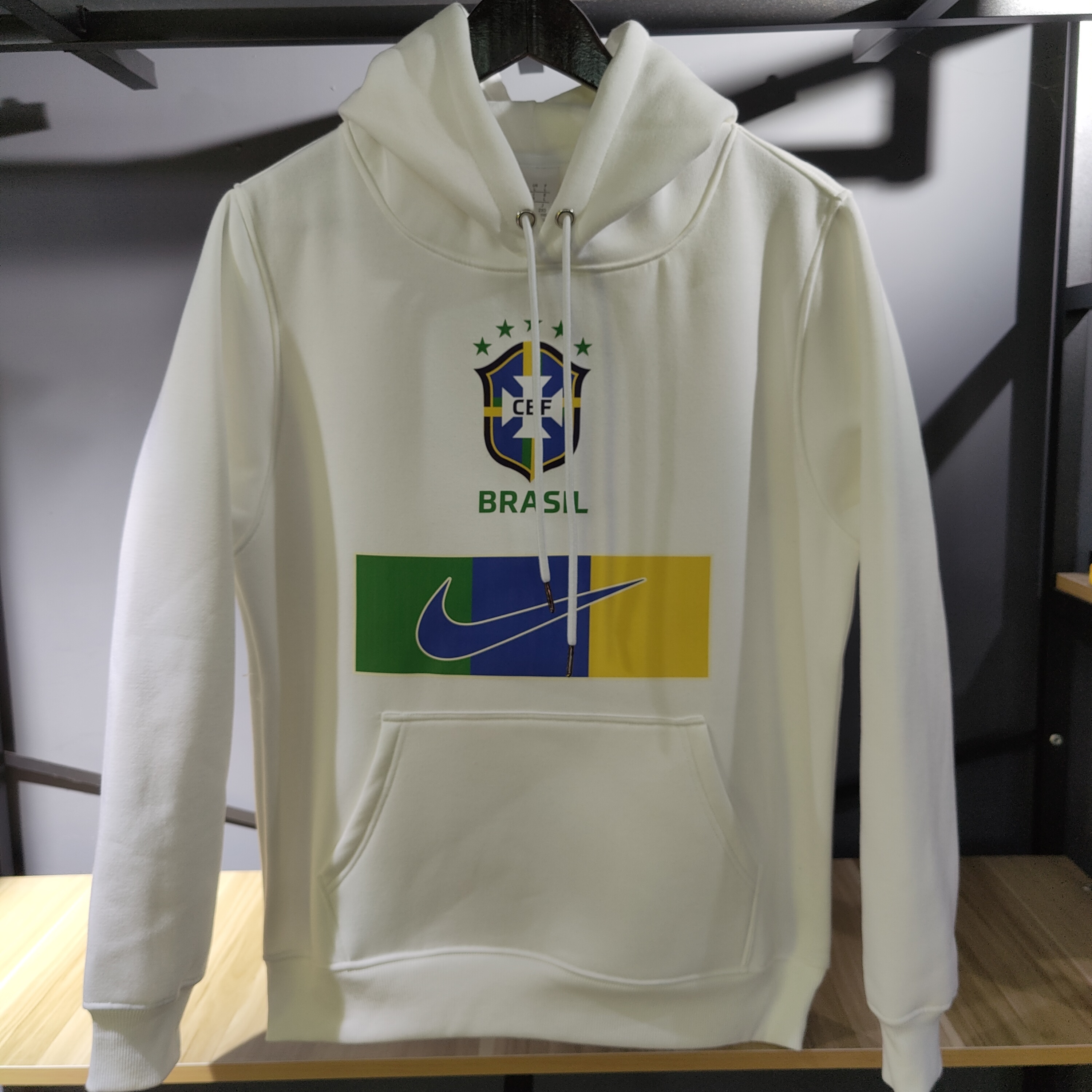 Brazil Football Fleece Lined Hoodie （Multiple colors）