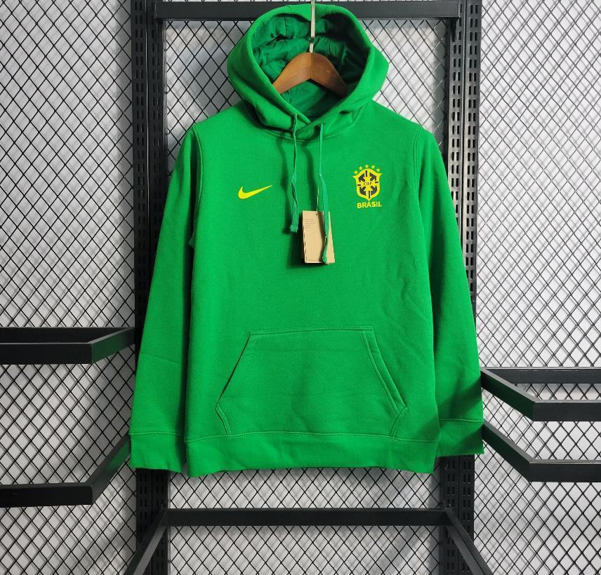 Brazil Football Fleece Lined Hoodie （Multiple colors）