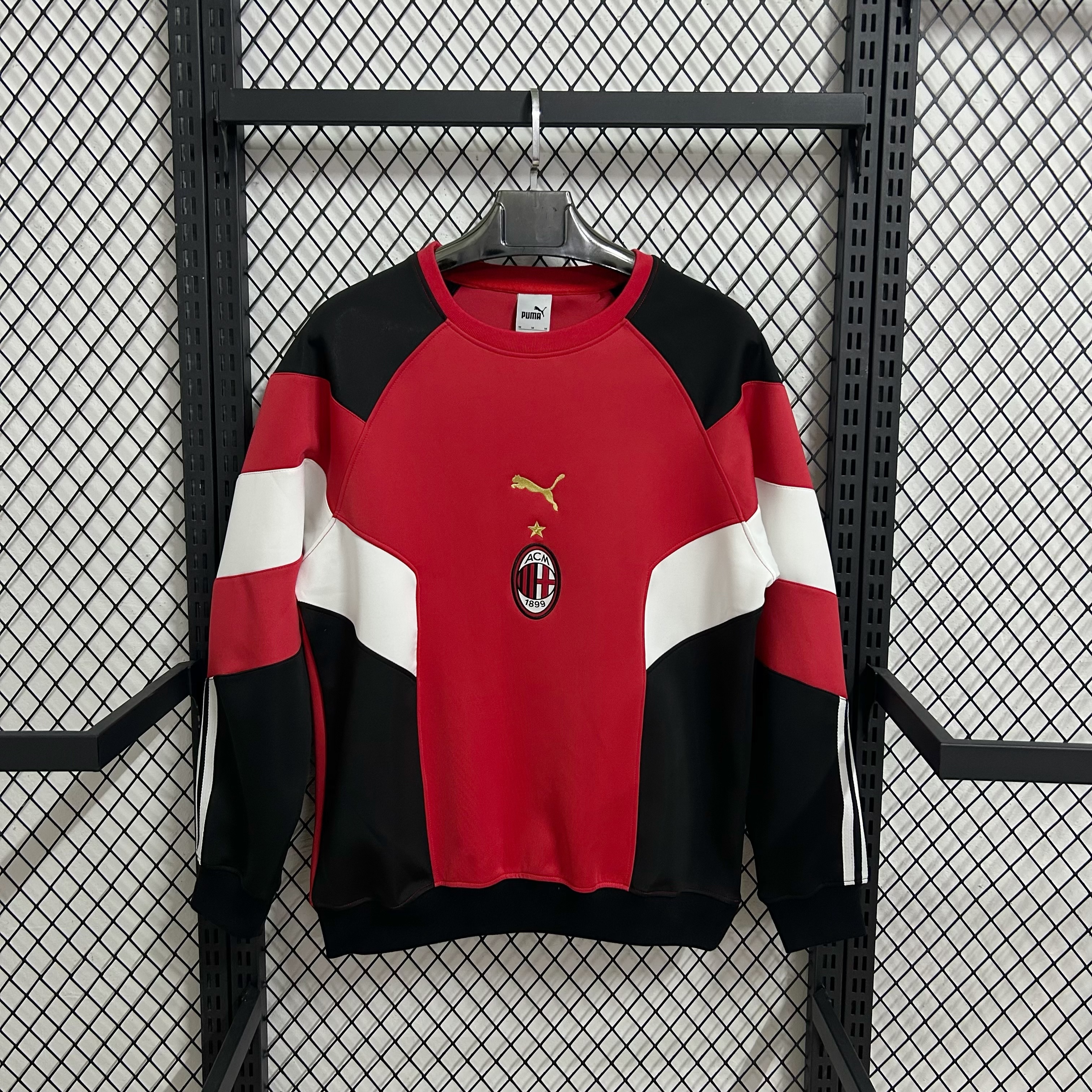 AC Milan red and black thick casual Hoodie