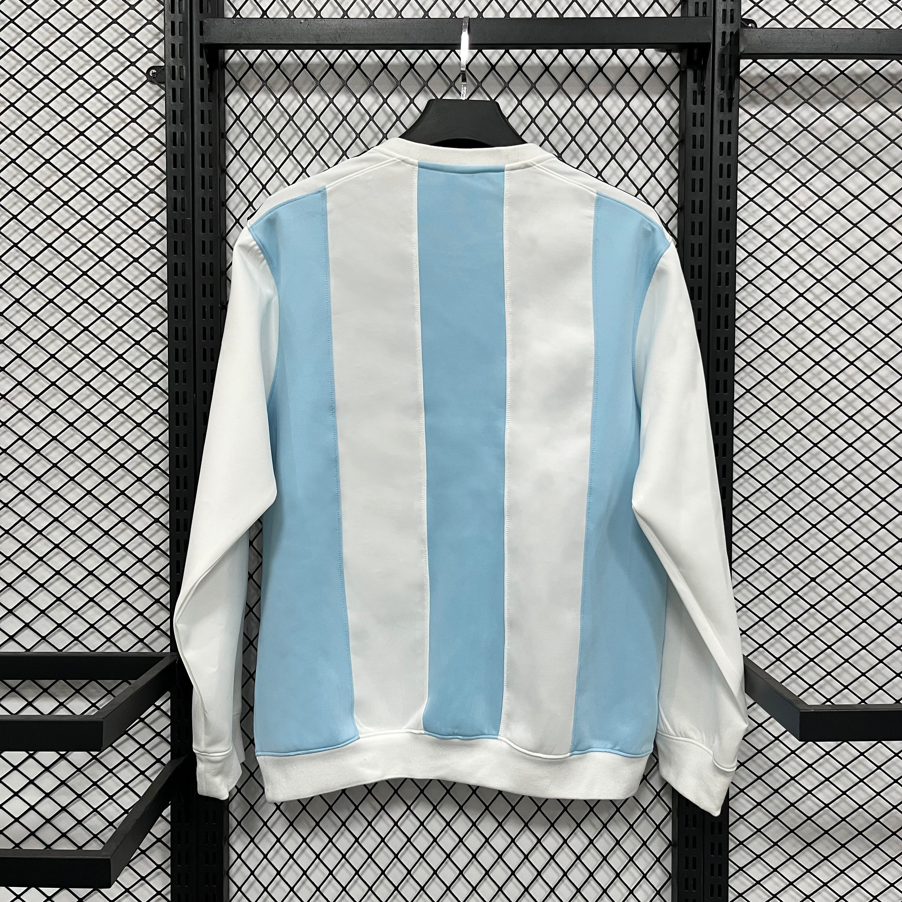 Argentine white and blue casual thick Hoodie