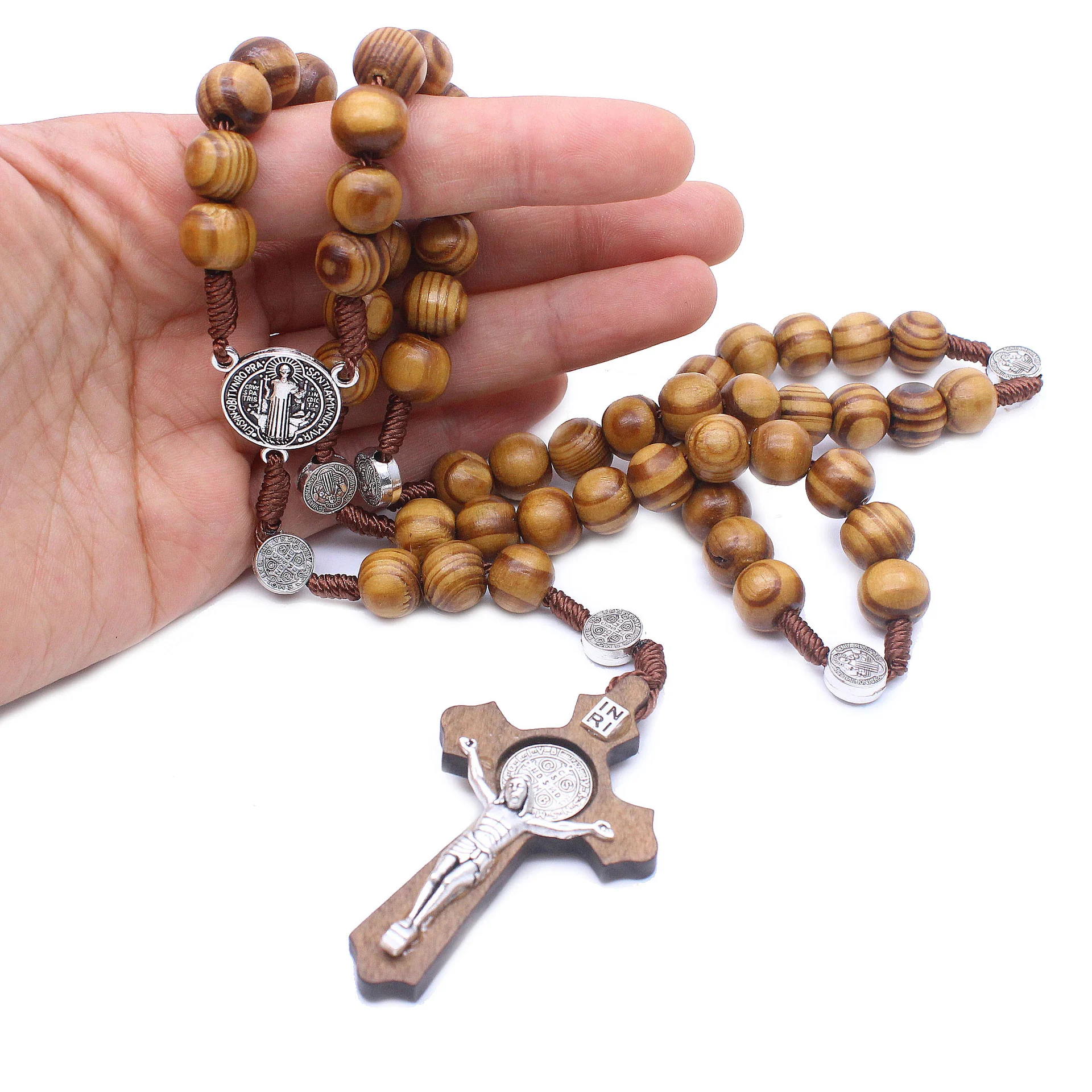St Benedict Black Wood Rosary