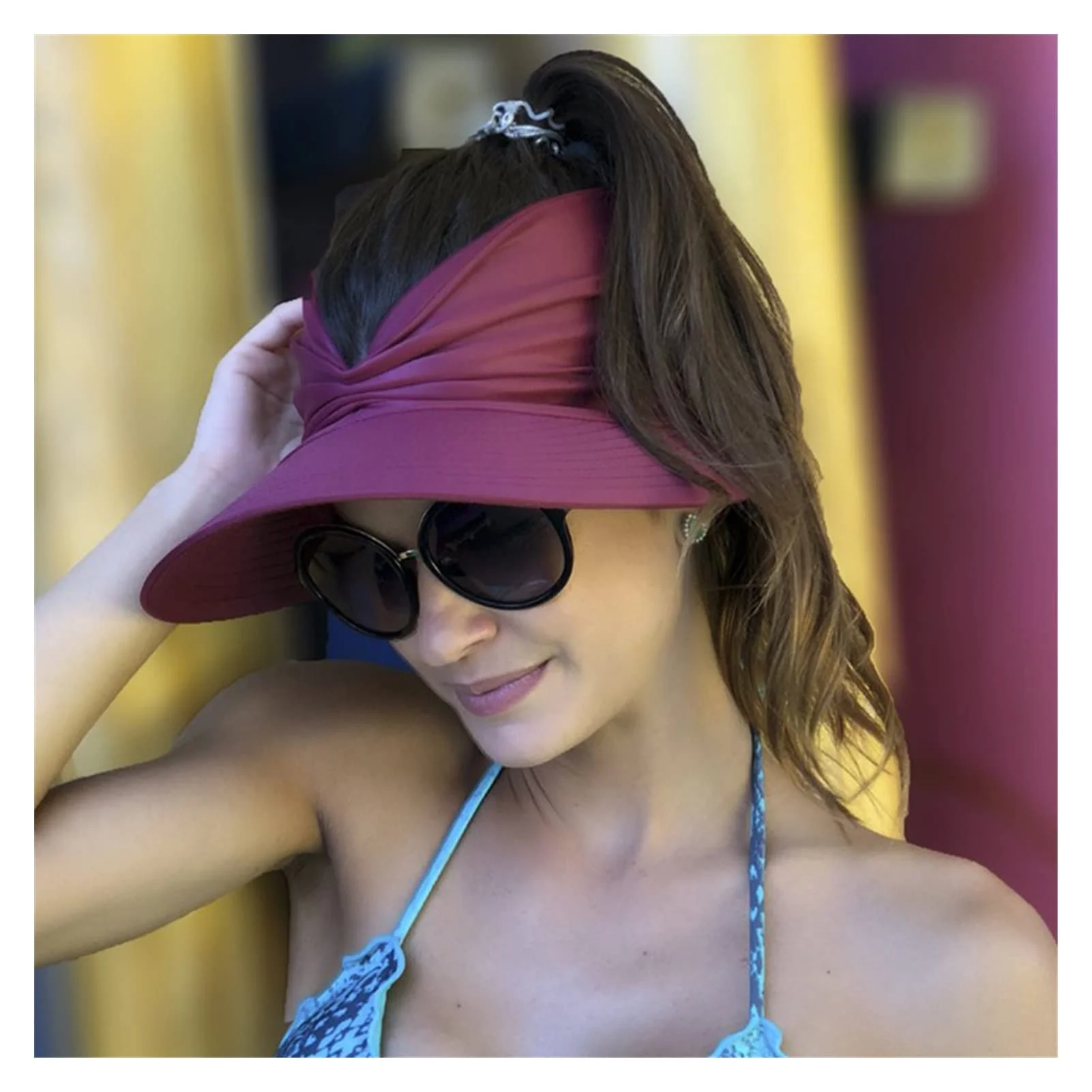 Women's Sun Visor Hat Wide Brim UV Protection