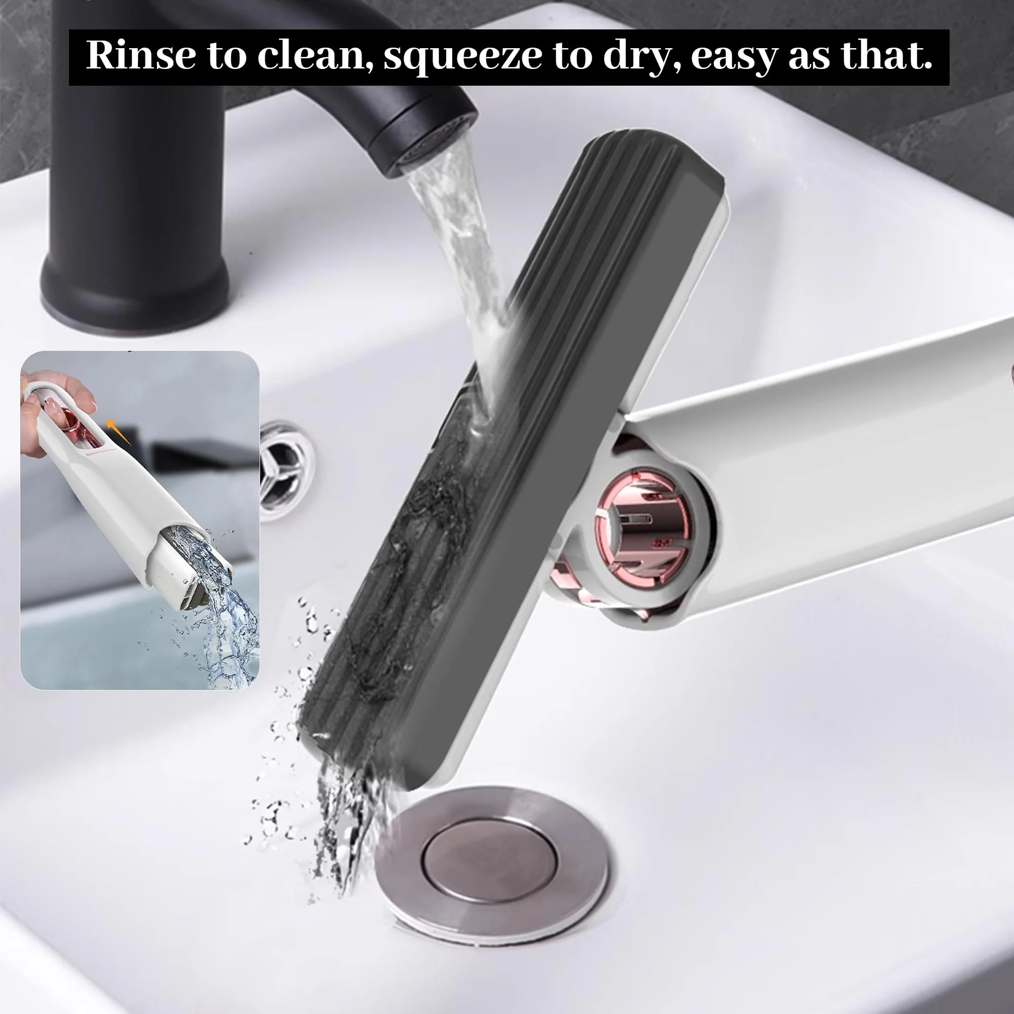 Portable Self-Squeeze Mini Mop