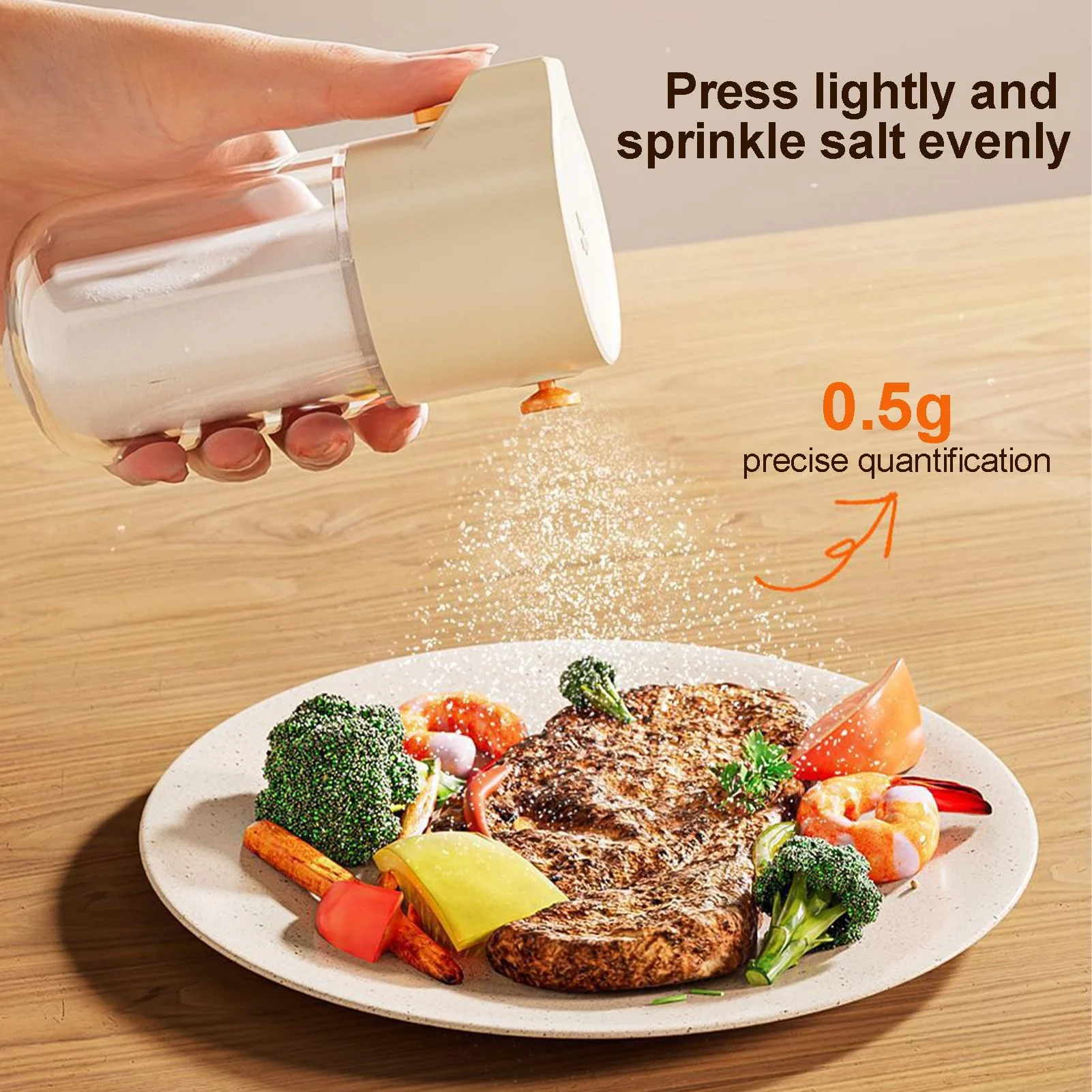 Salt Shaker Spice Dispenser With Adjustable Pour Hole