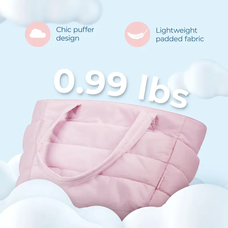 Large Tote Bag with Zipper