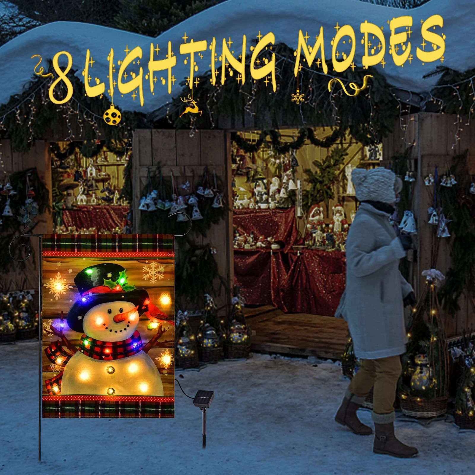 ✨LED Snowman Garden Flag⛄- Your Best Winter Companion!😊