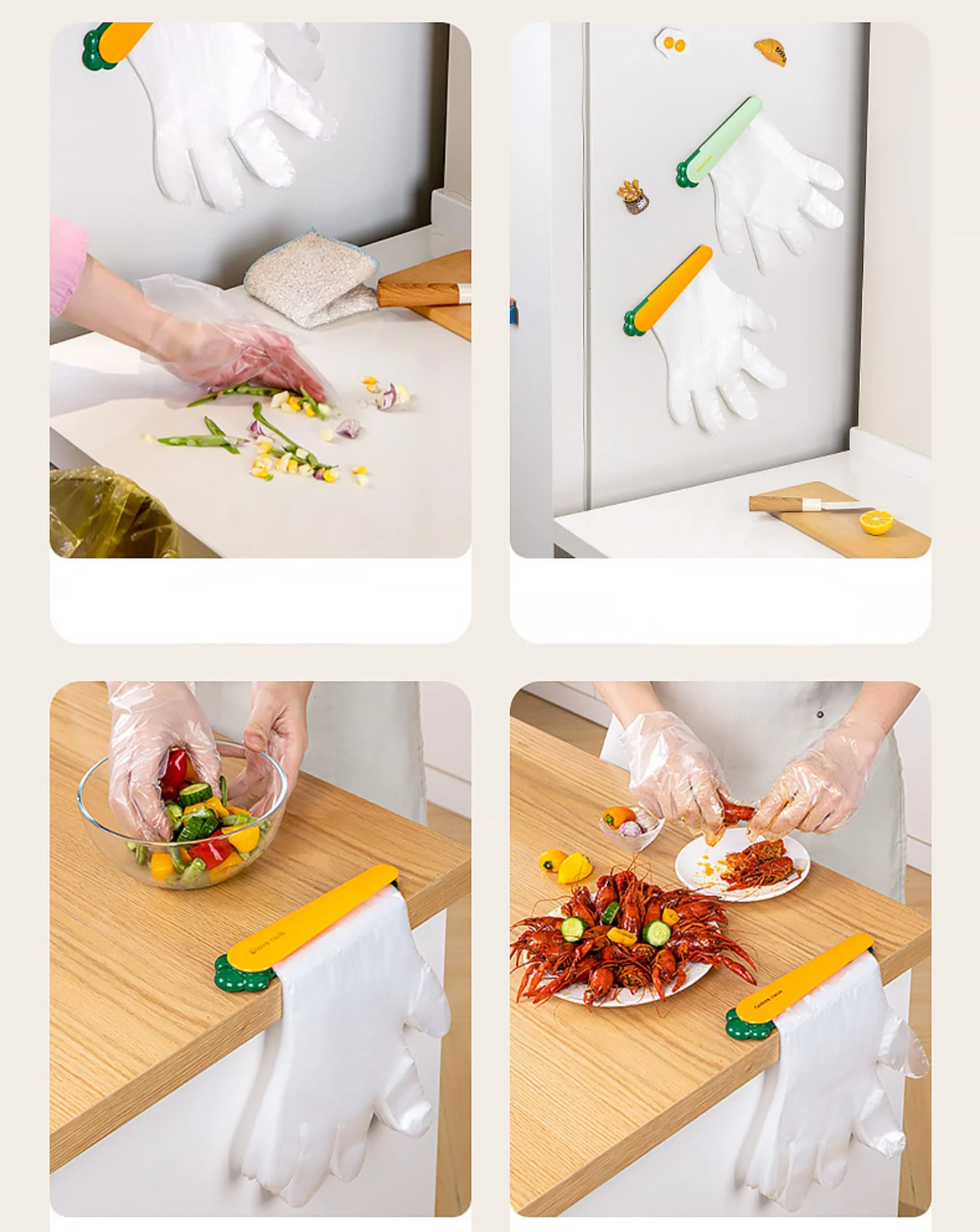 Disposable Glove Holder Organizer Wall Mounted (With 100PCS Gloves)