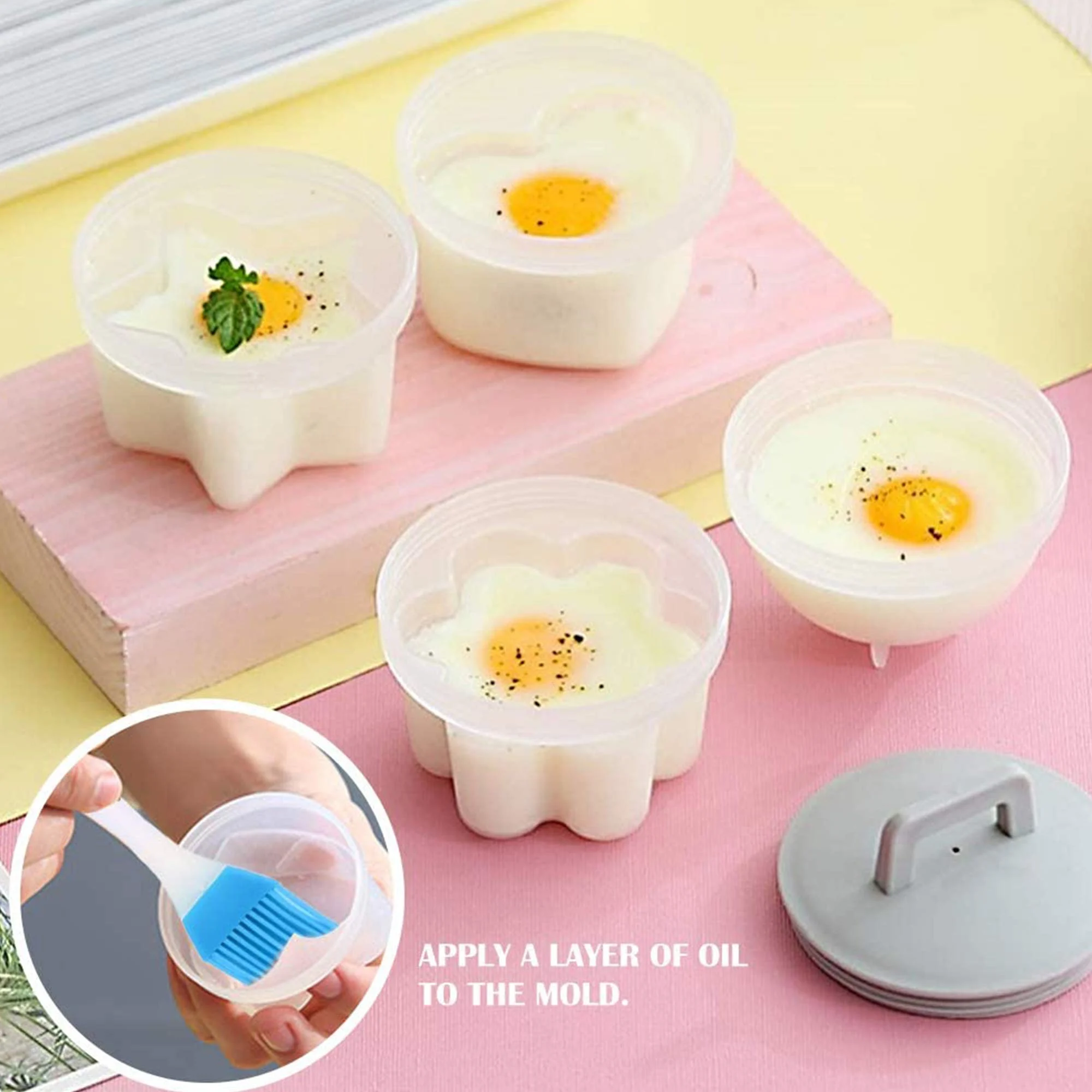 4 Styles/Set Cute Boiled Egg Mold