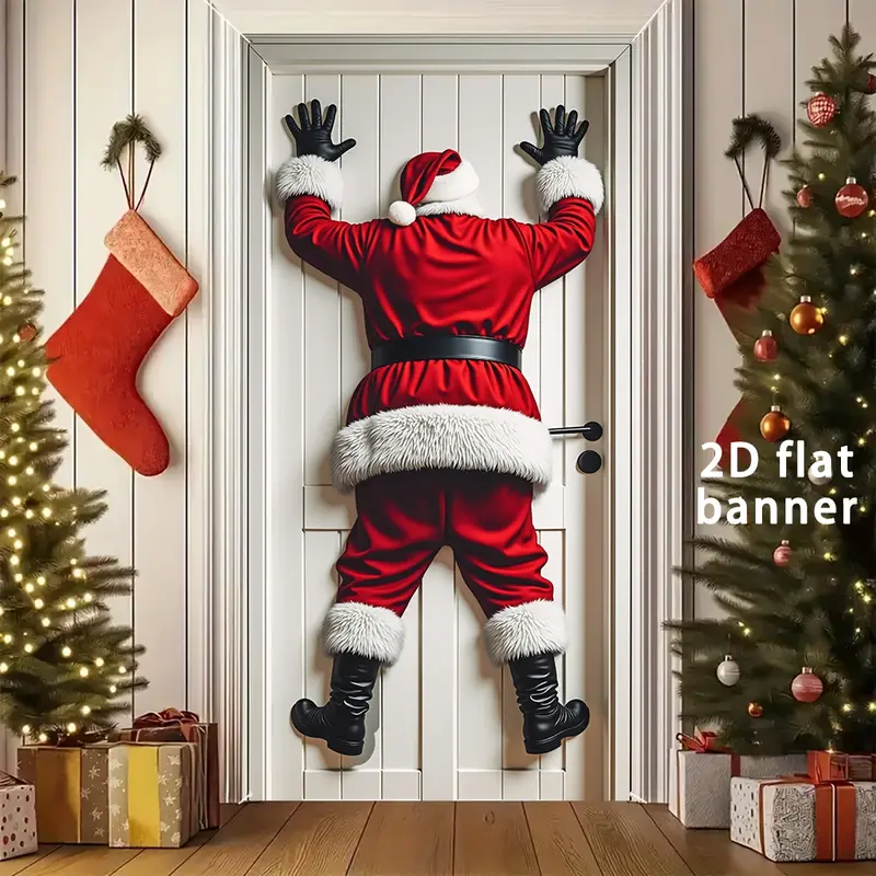 49% OFF This Week Promotions🎉🎉Happy Christmas Door Banner(35.4x70.8in)