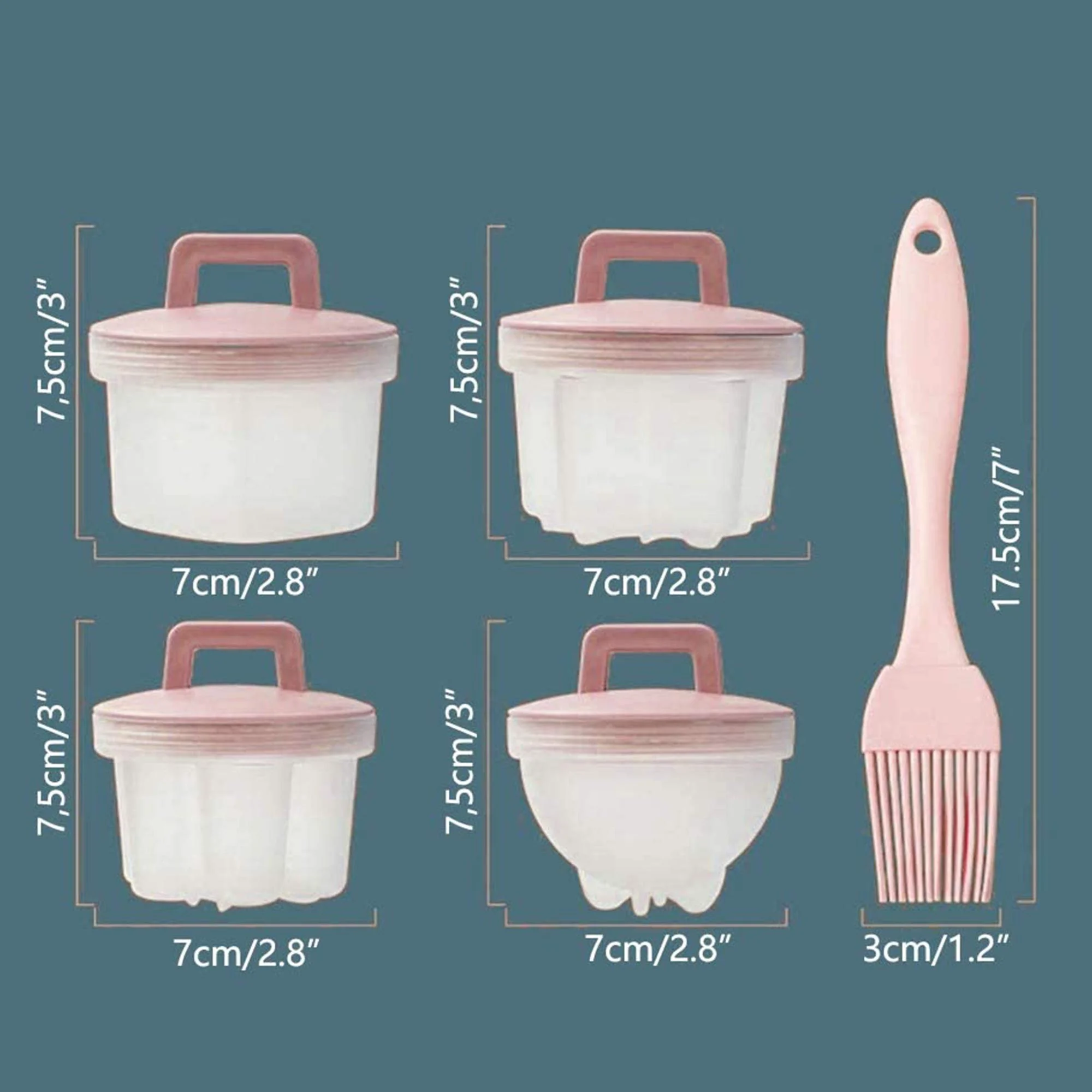 4 Styles/Set Cute Boiled Egg Mold