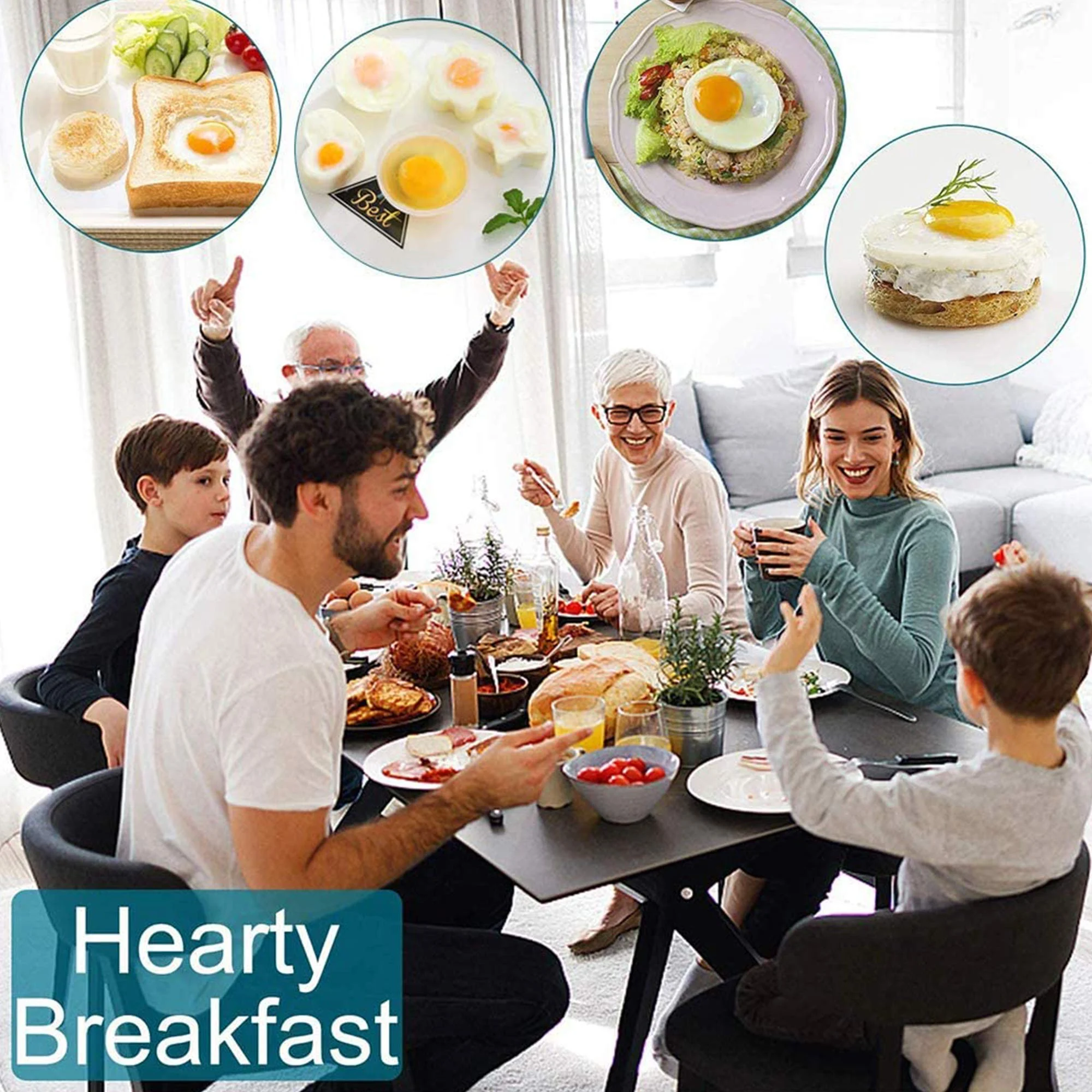 4 Styles/Set Cute Boiled Egg Mold