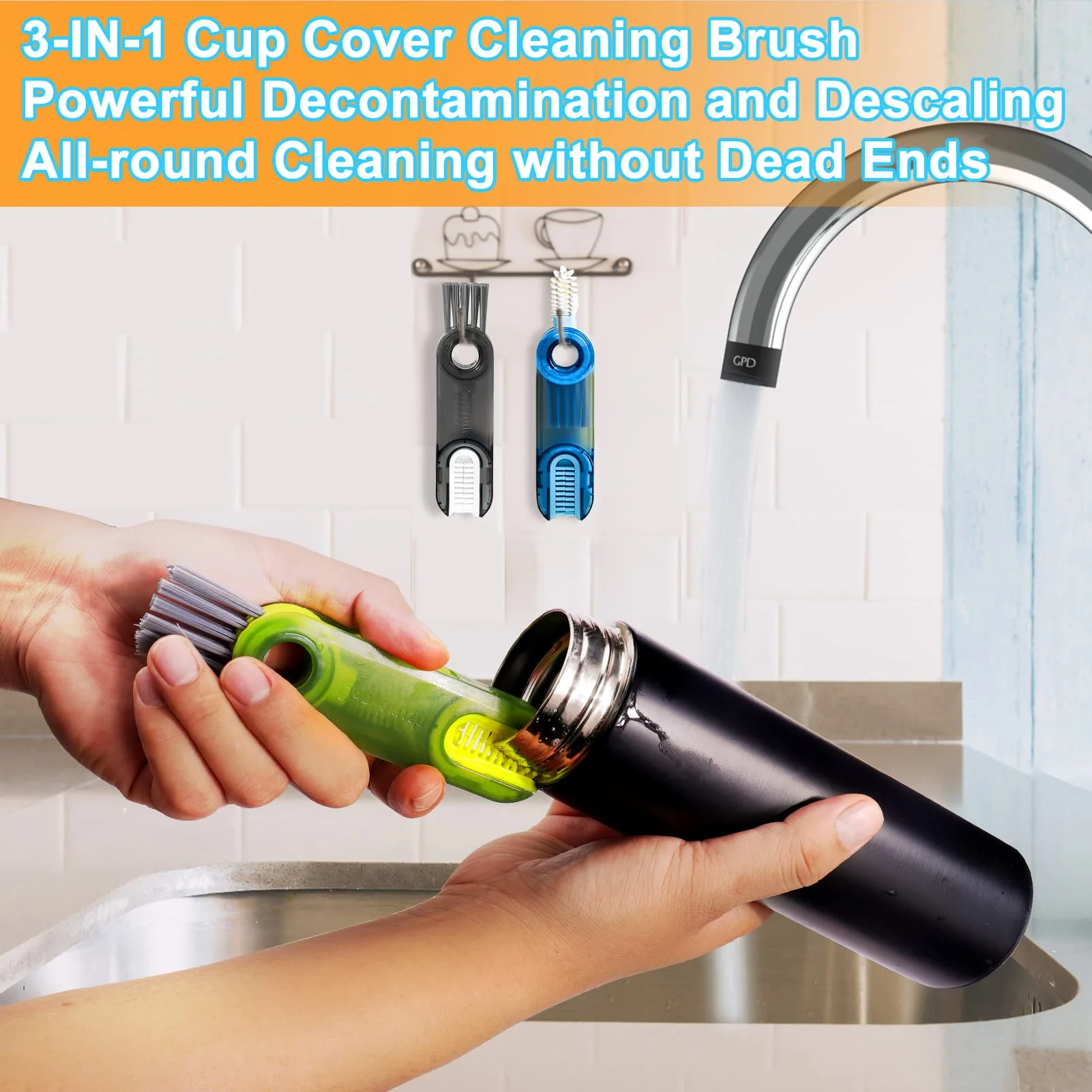 3 in 1 Multipurpose Bottle Gap Cleaner Brush