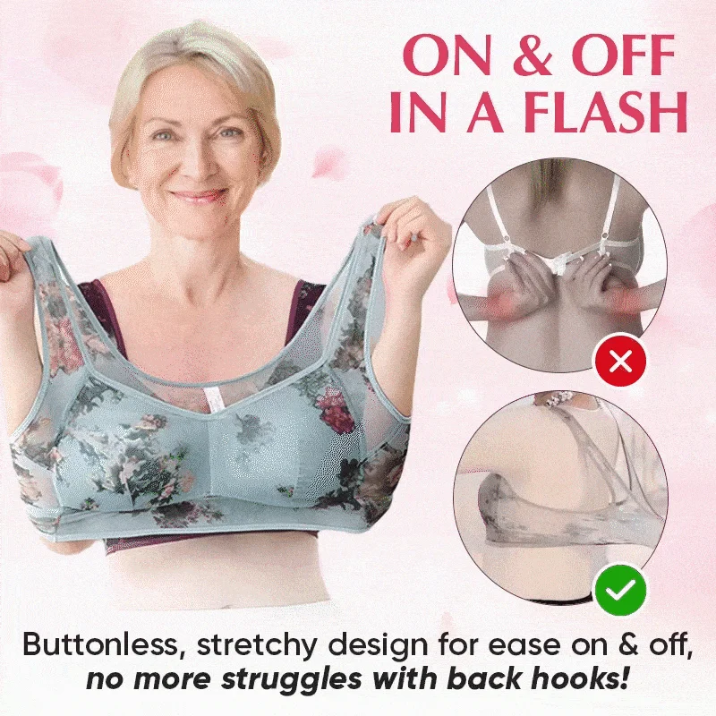 🎁Last Day 49% Off - Super gather bra | Ice Silk Lace Cooling Comfort Bra 👍No more sagging breasts