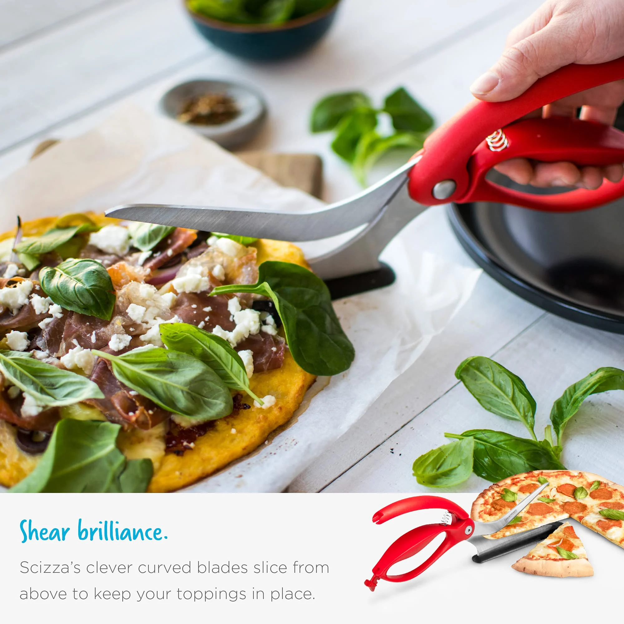 Non-Stick Pizza Scissors With Protective Server