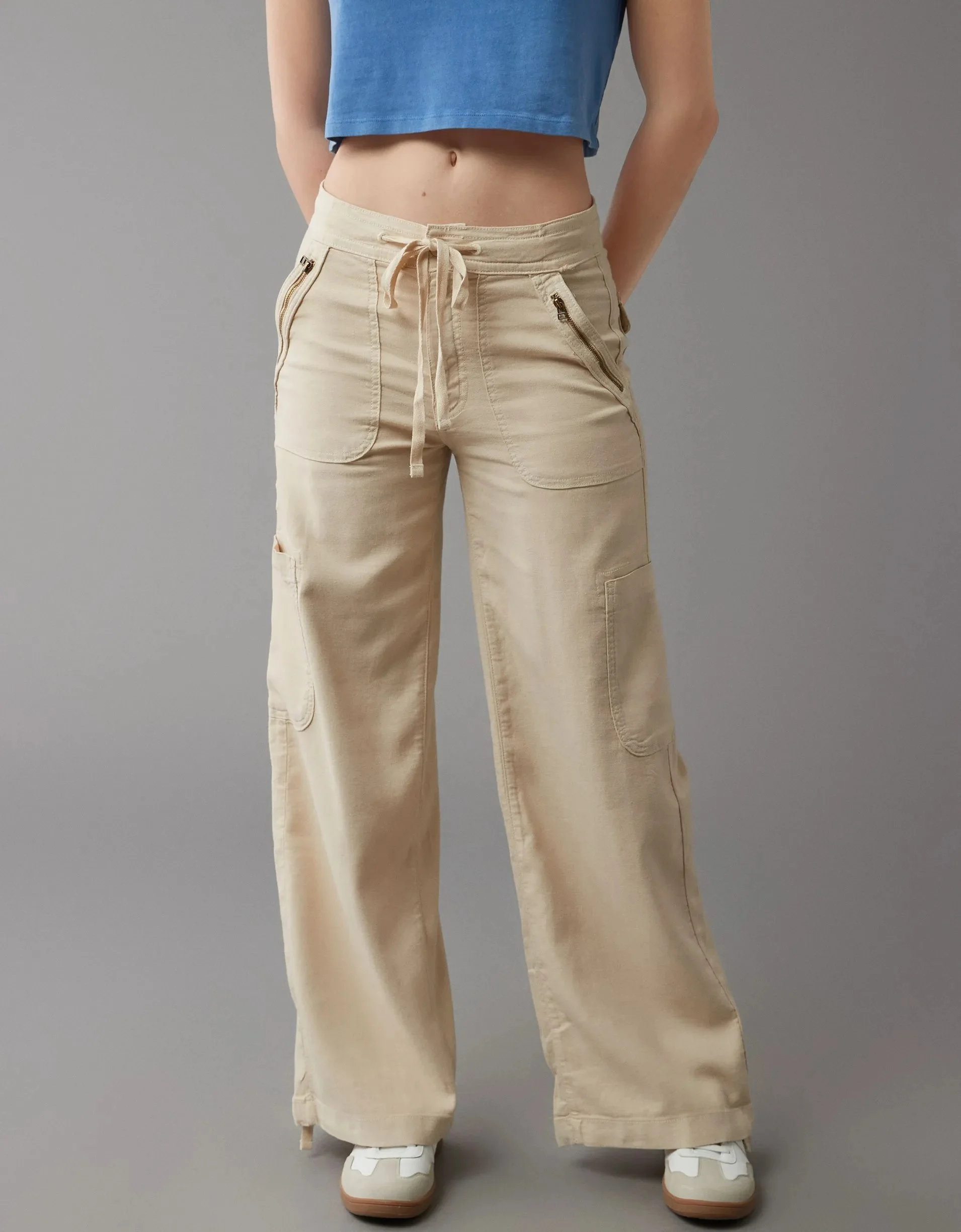 Linen-Blend Wide-Leg Cargo Pant(BUY 2 FREE SHIPPING)