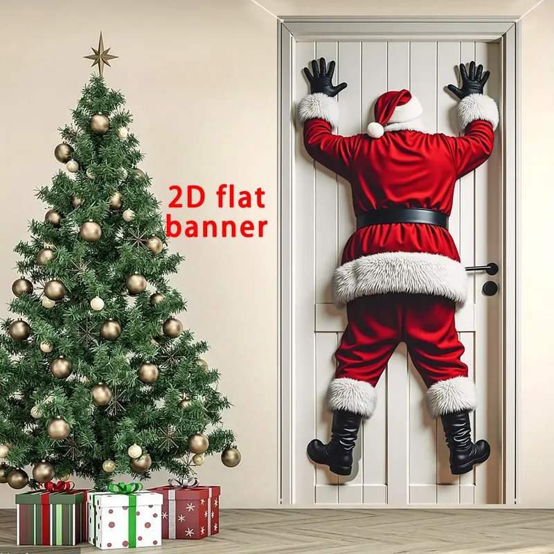 49% OFF This Week Promotions🎉🎉Happy Christmas Door Banner(35.4x70.8in)