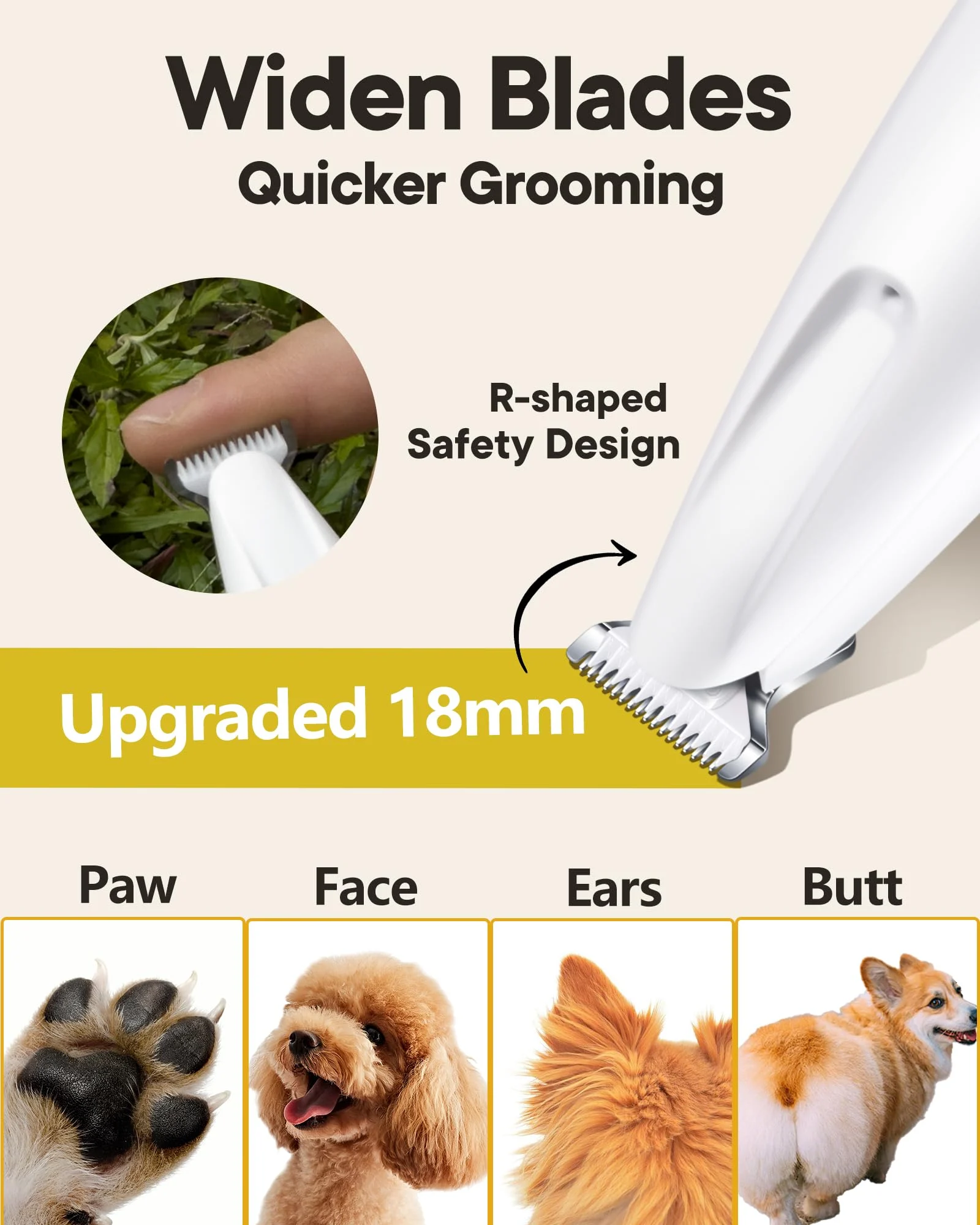Pet Hair Trimmer With Led Light