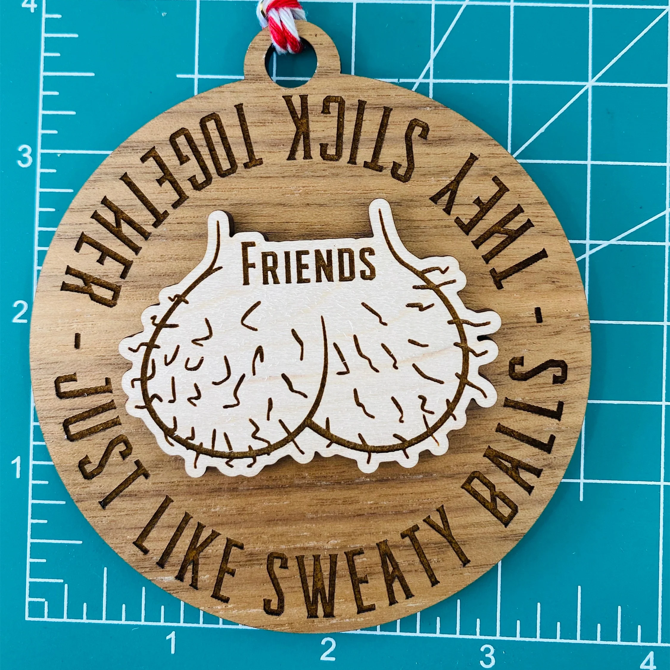 Just Sweaty Balls - They Stick Together - Christmas Tree Ornament