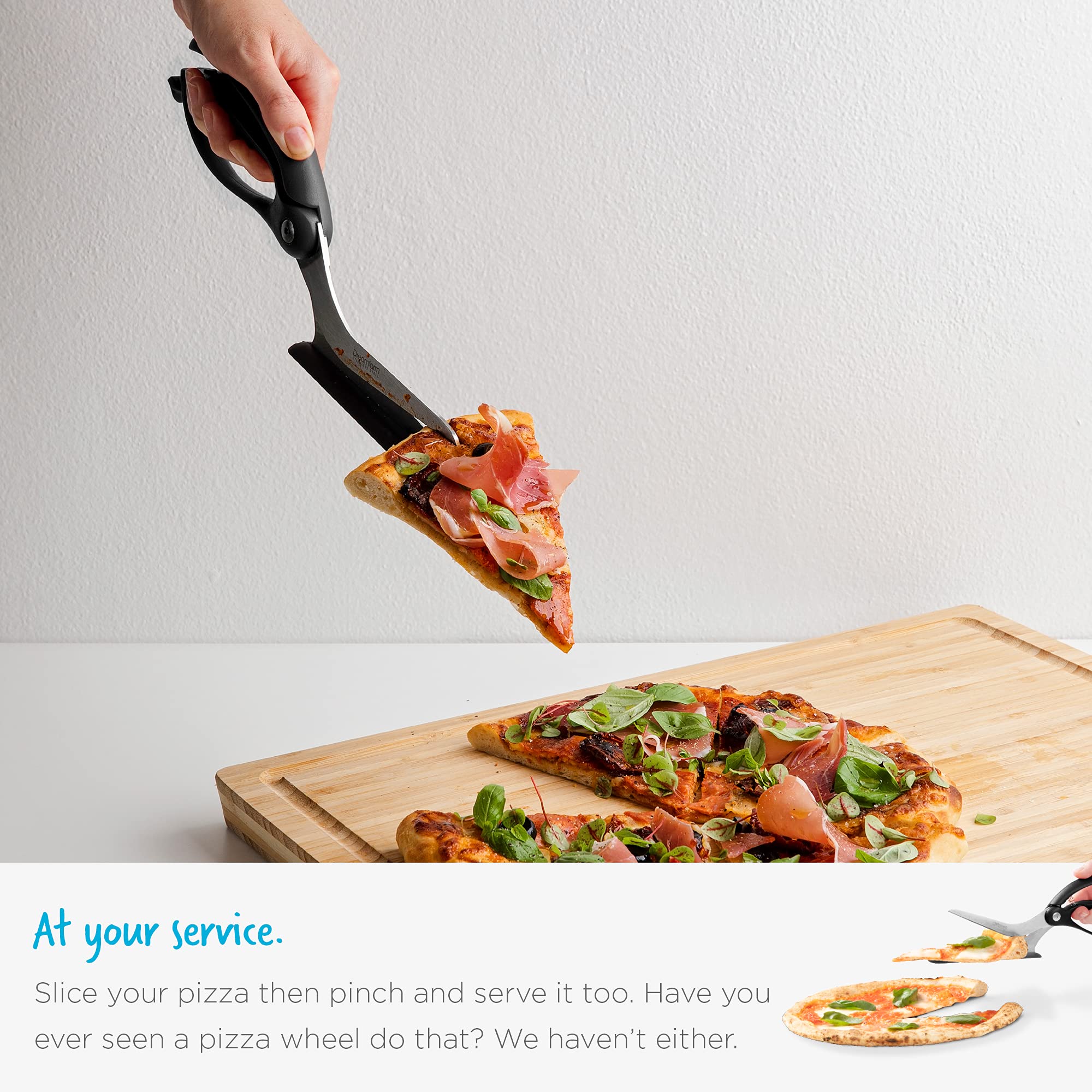 Non-Stick Pizza Scissors With Protective Server