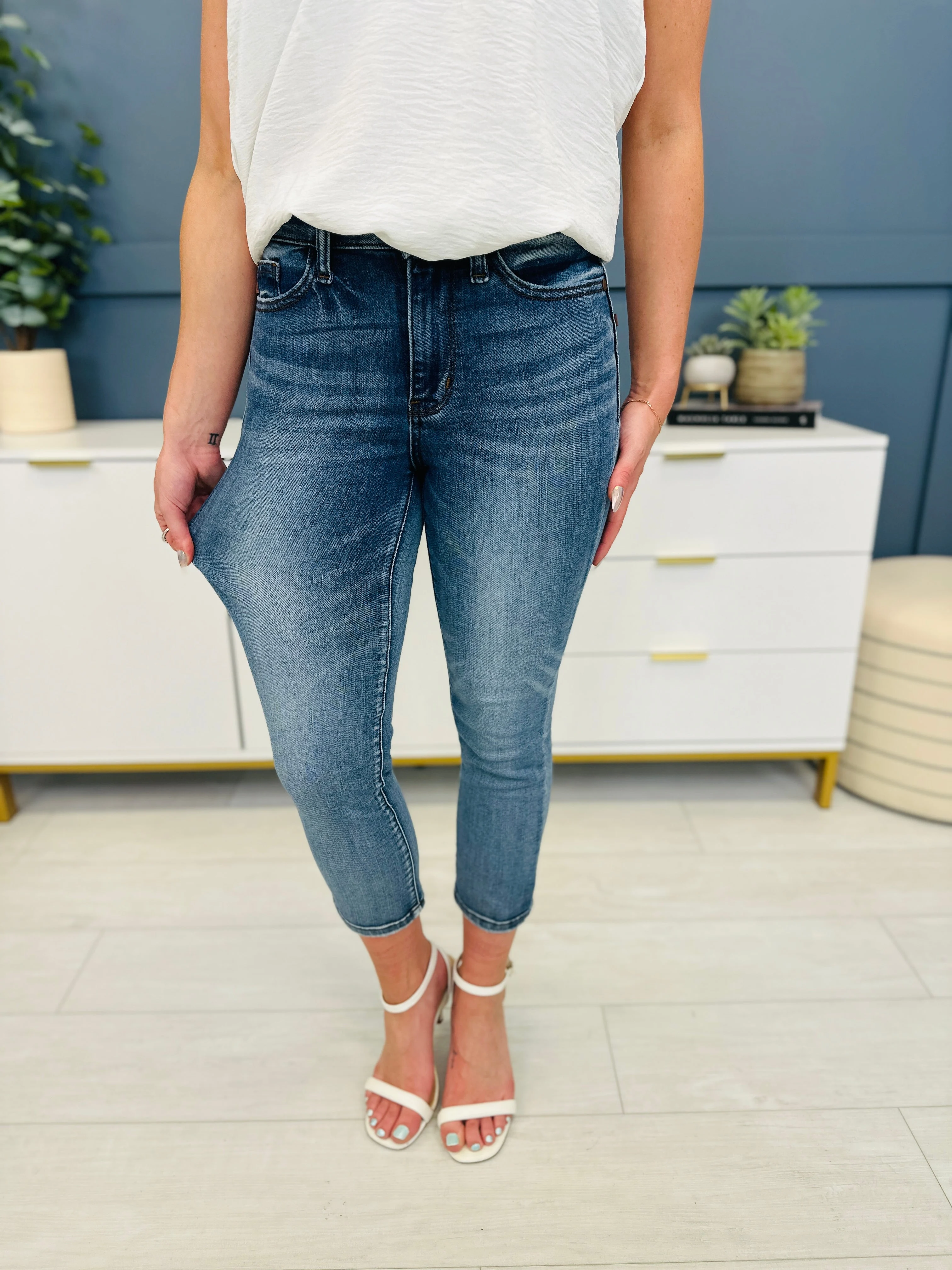CURVY Go Against The Grain Capri Jeans