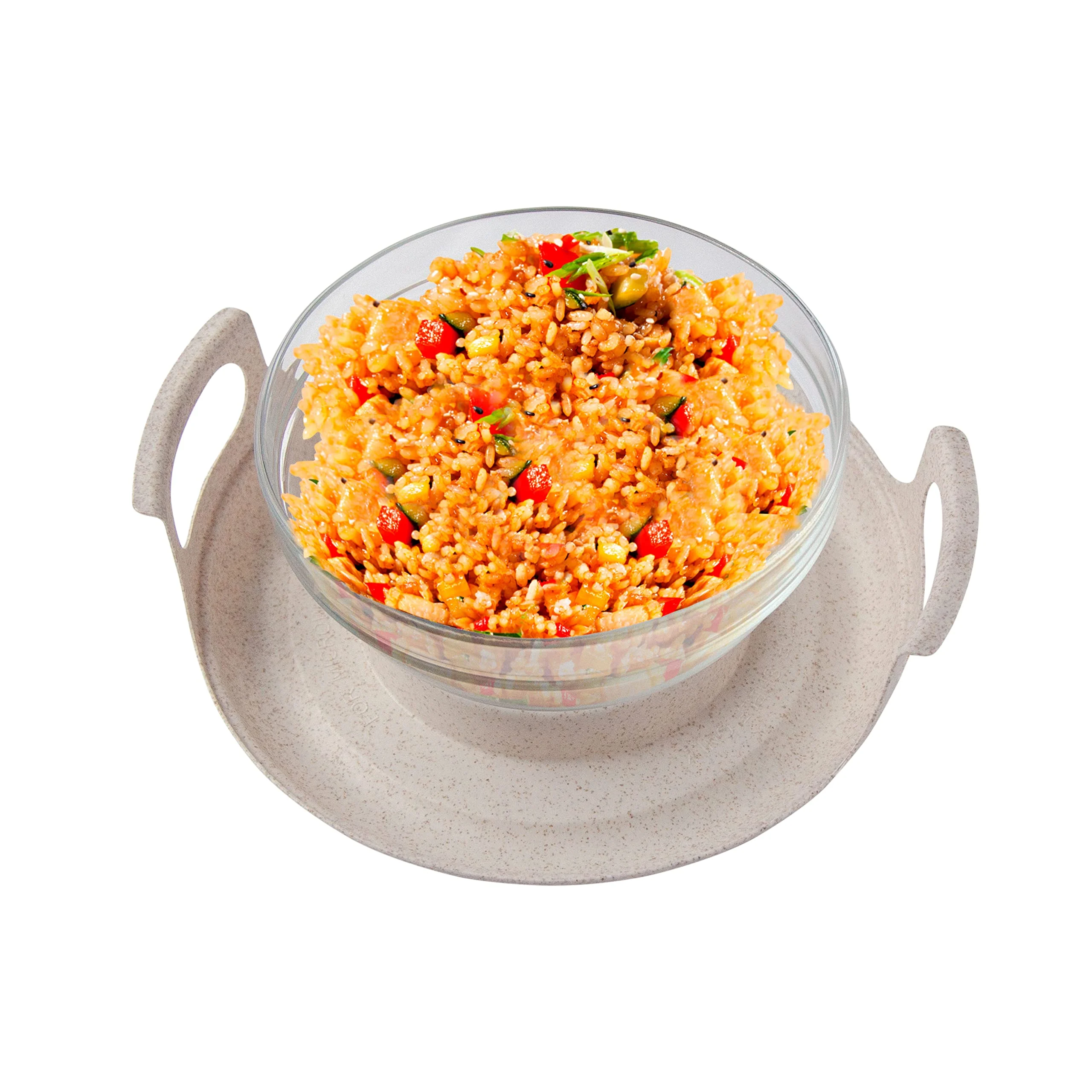 Microwave Cool Plate And Spillover Caddy With Handles