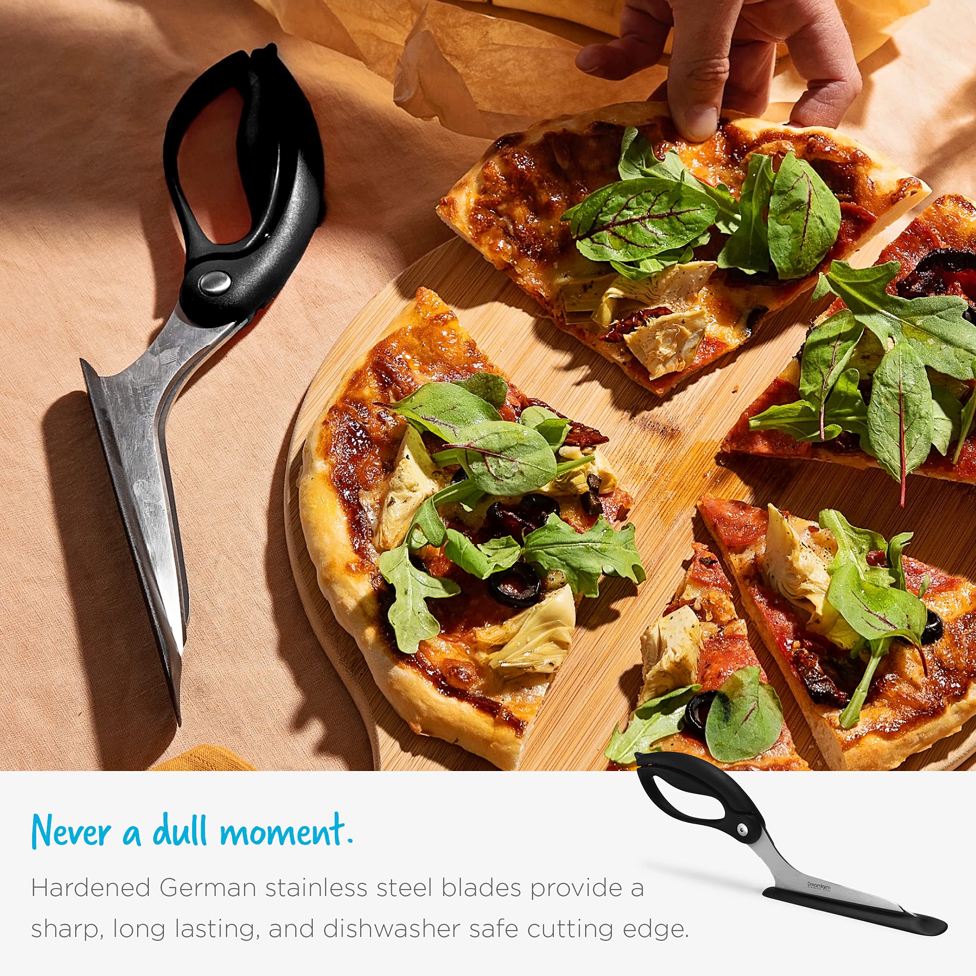 Non-Stick Pizza Scissors With Protective Server