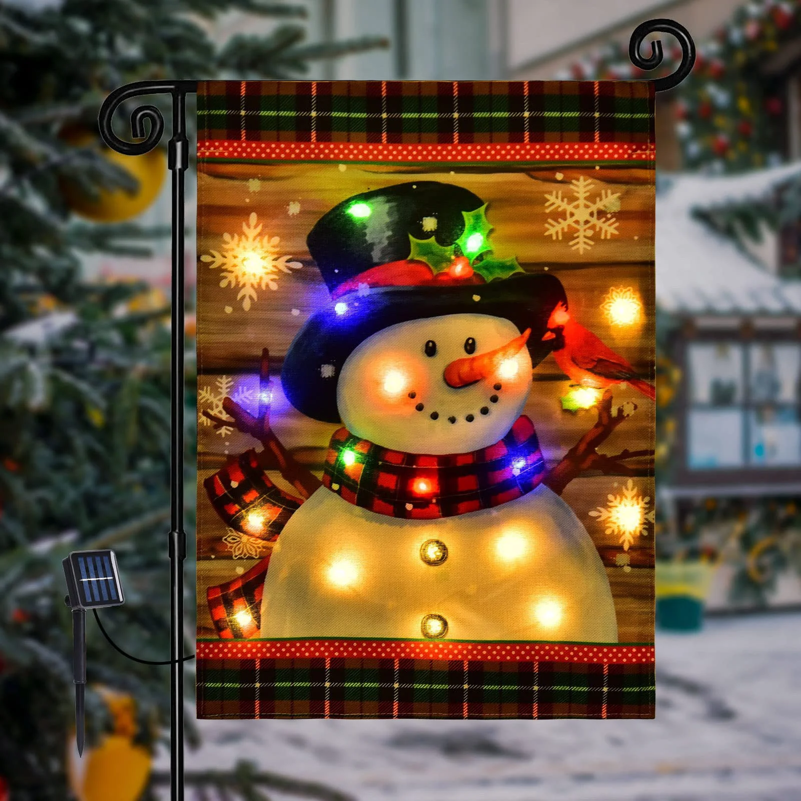 ✨LED Snowman Garden Flag⛄- Your Best Winter Companion!😊