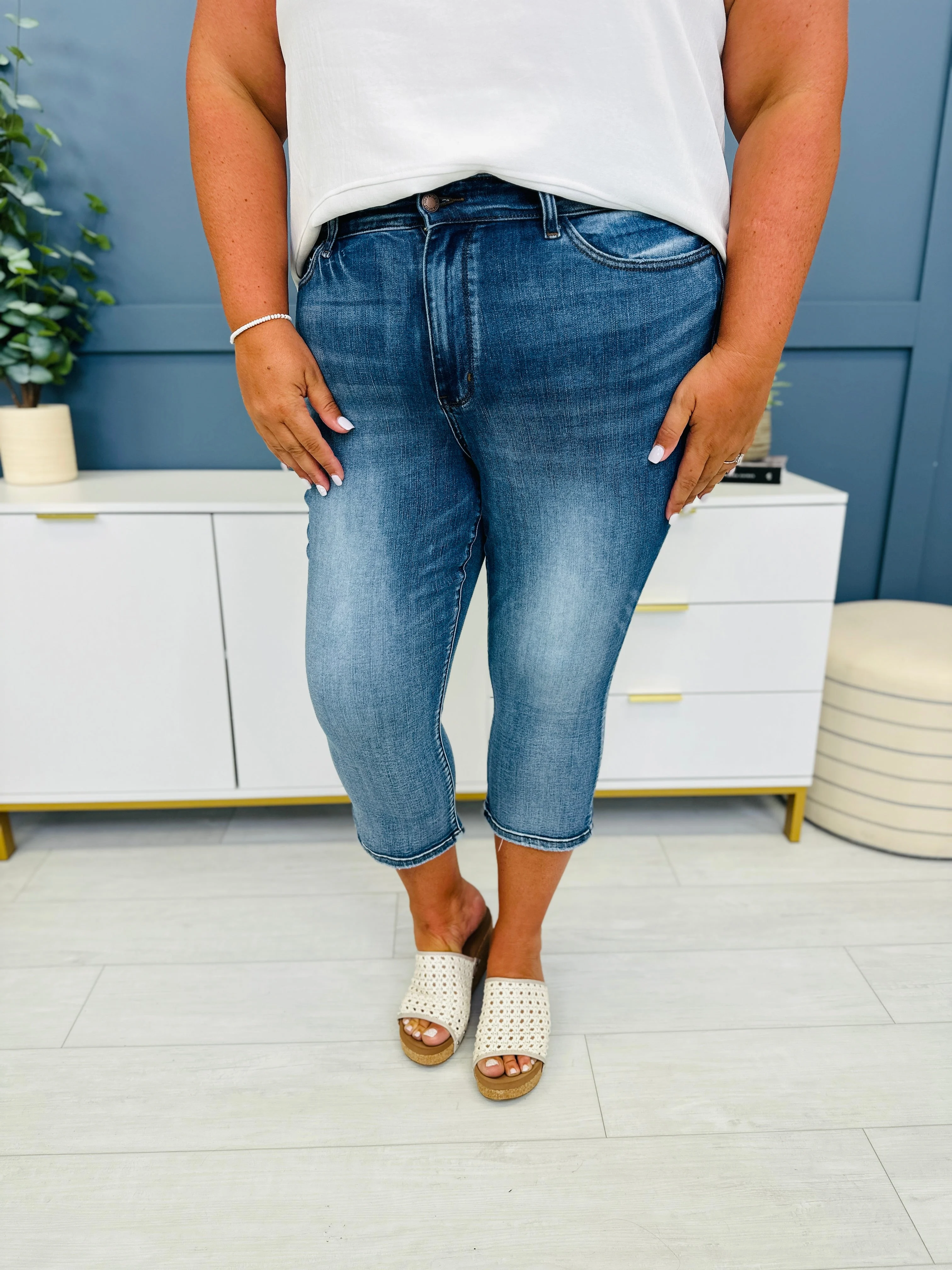 CURVY Go Against The Grain Capri Jeans