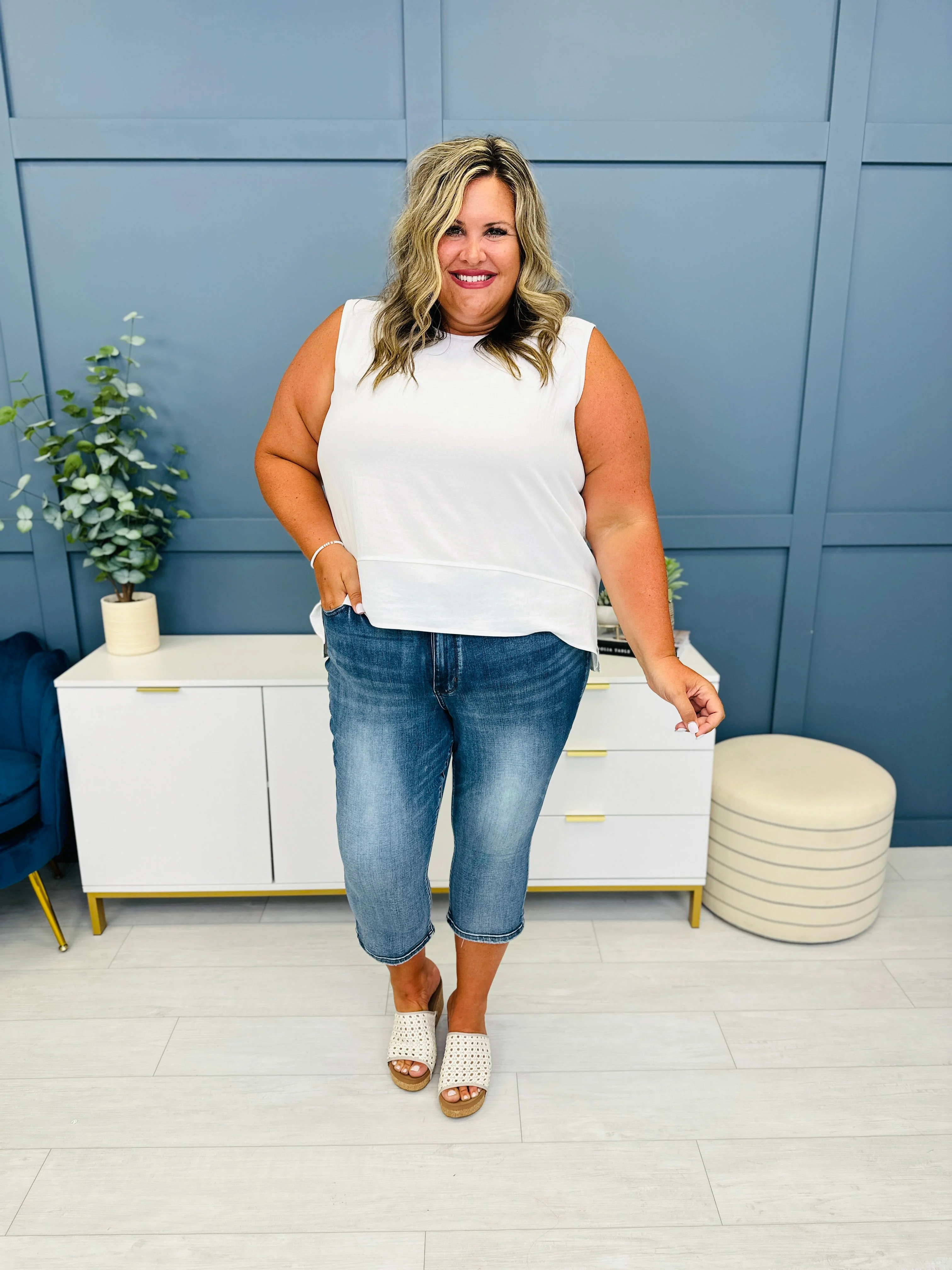 CURVY Go Against The Grain Capri Jeans