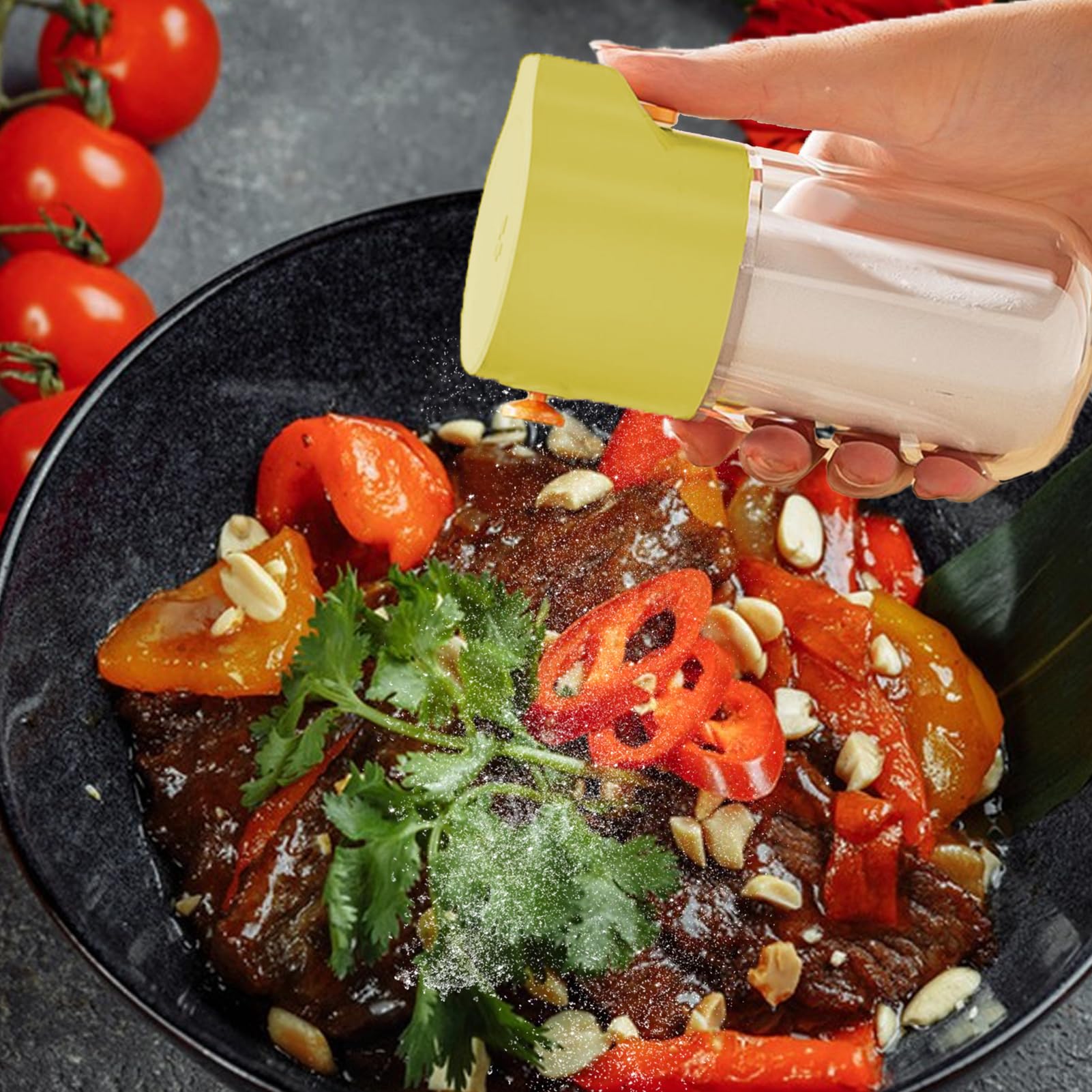 Salt Shaker Spice Dispenser With Adjustable Pour Hole